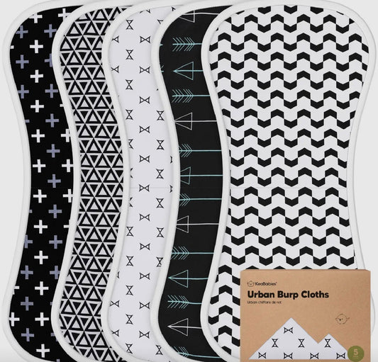 Black Urban Burp Clothes