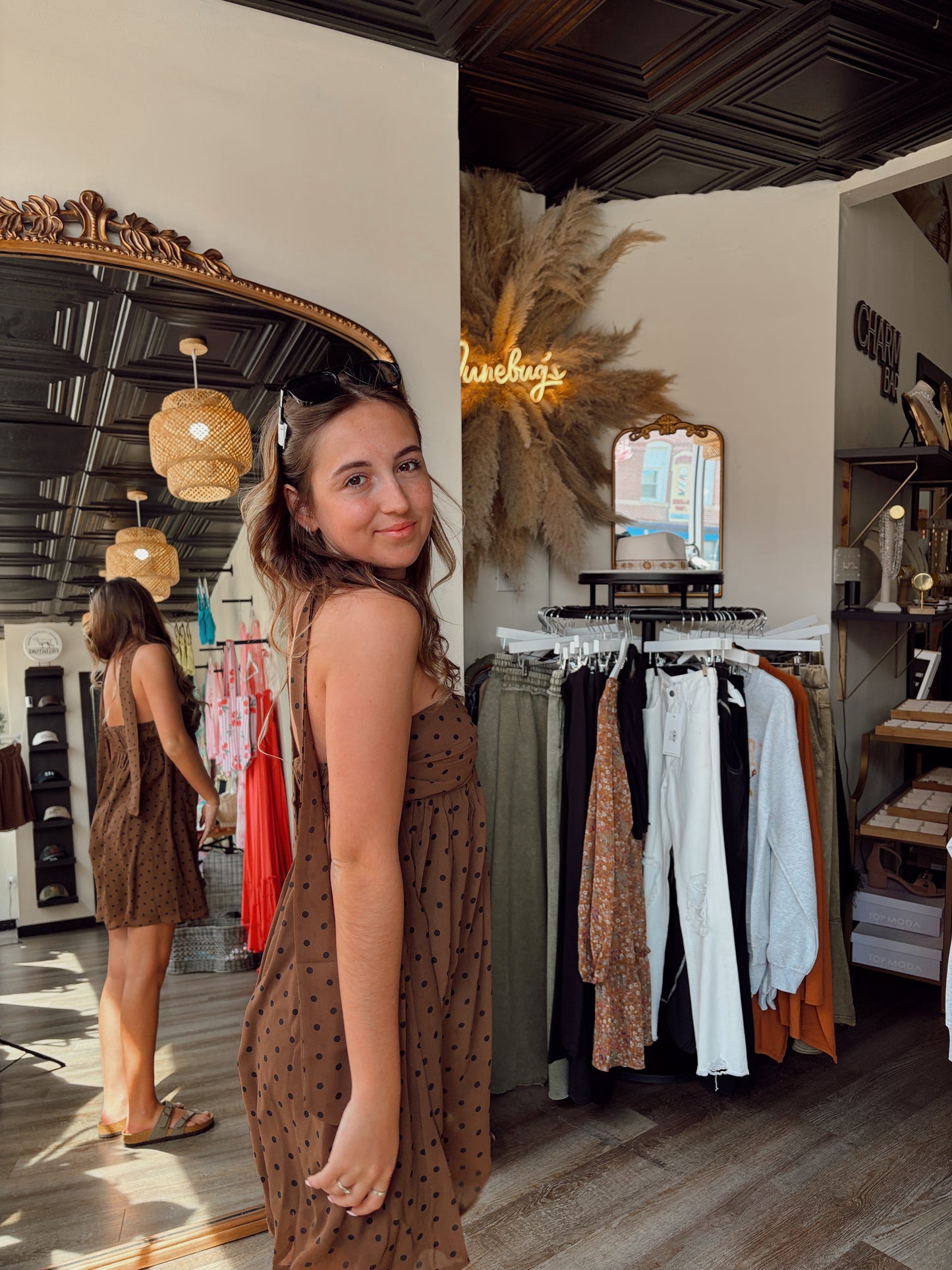 Espresso Dot Babydoll Dress