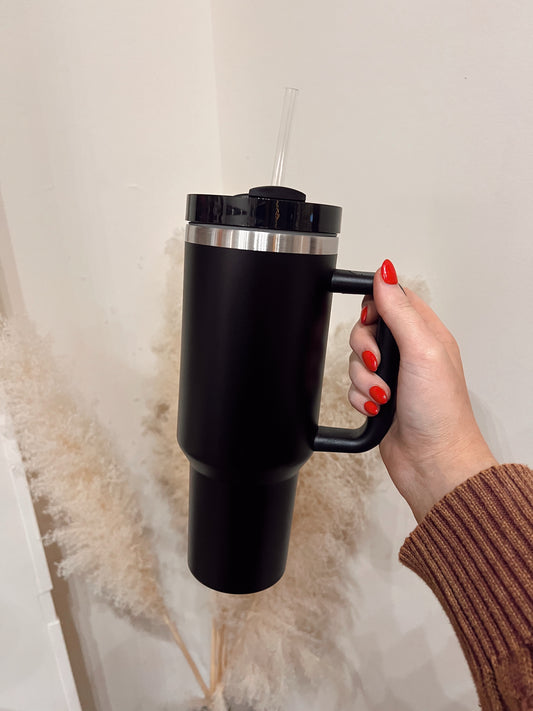 Black 40 oz Stainless Steel Tumbler