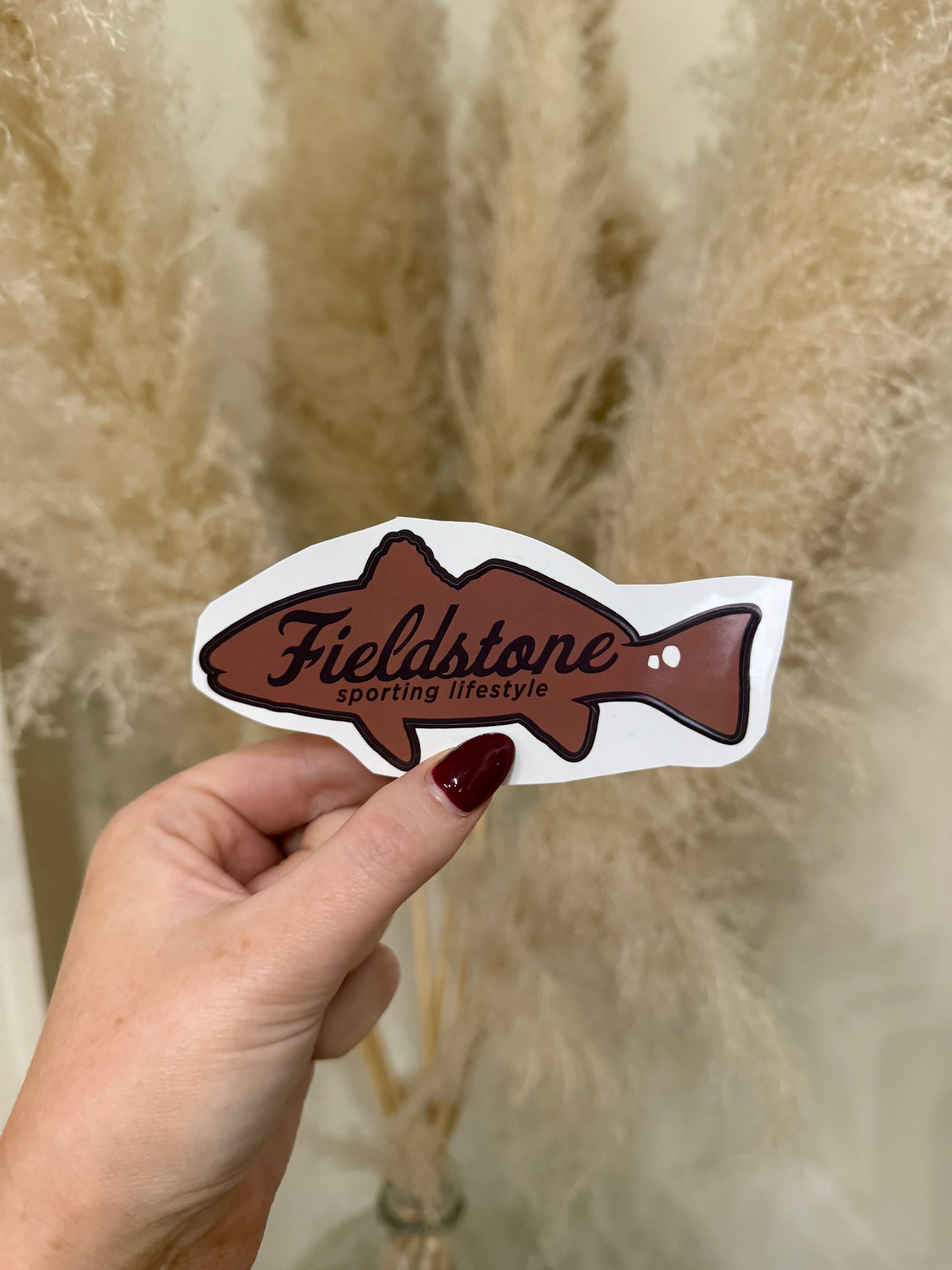 Fieldstone Brown Fish Sticker