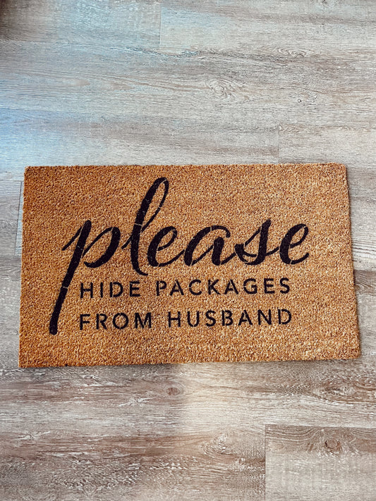 Please Hide Packages Door Mat