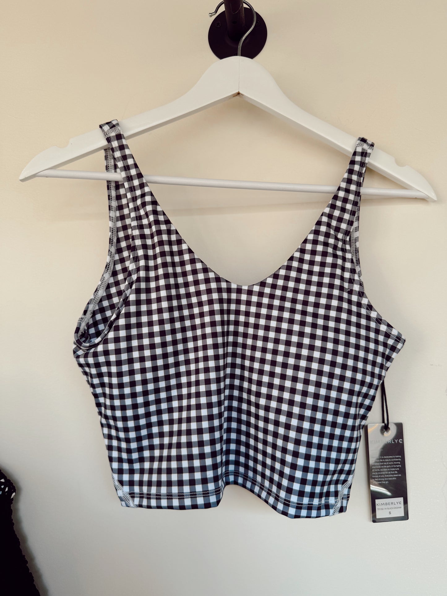 Black Gingham Align Tank