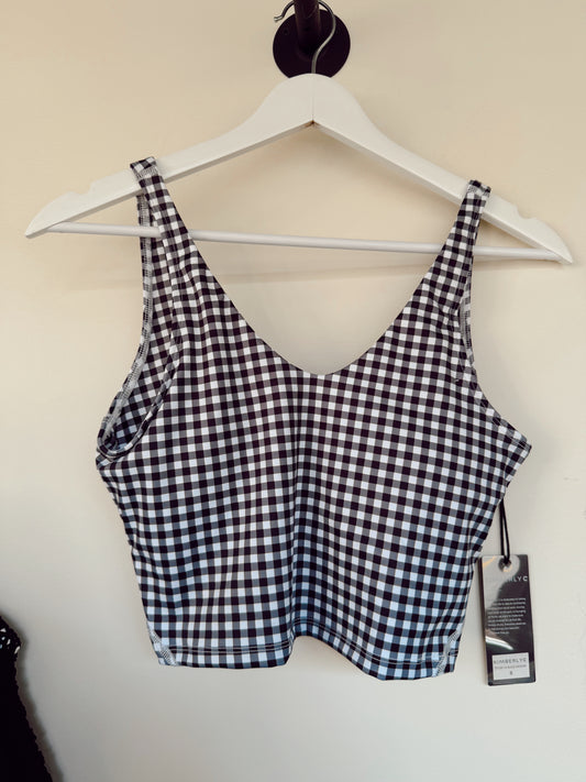 Black Gingham Align Tank