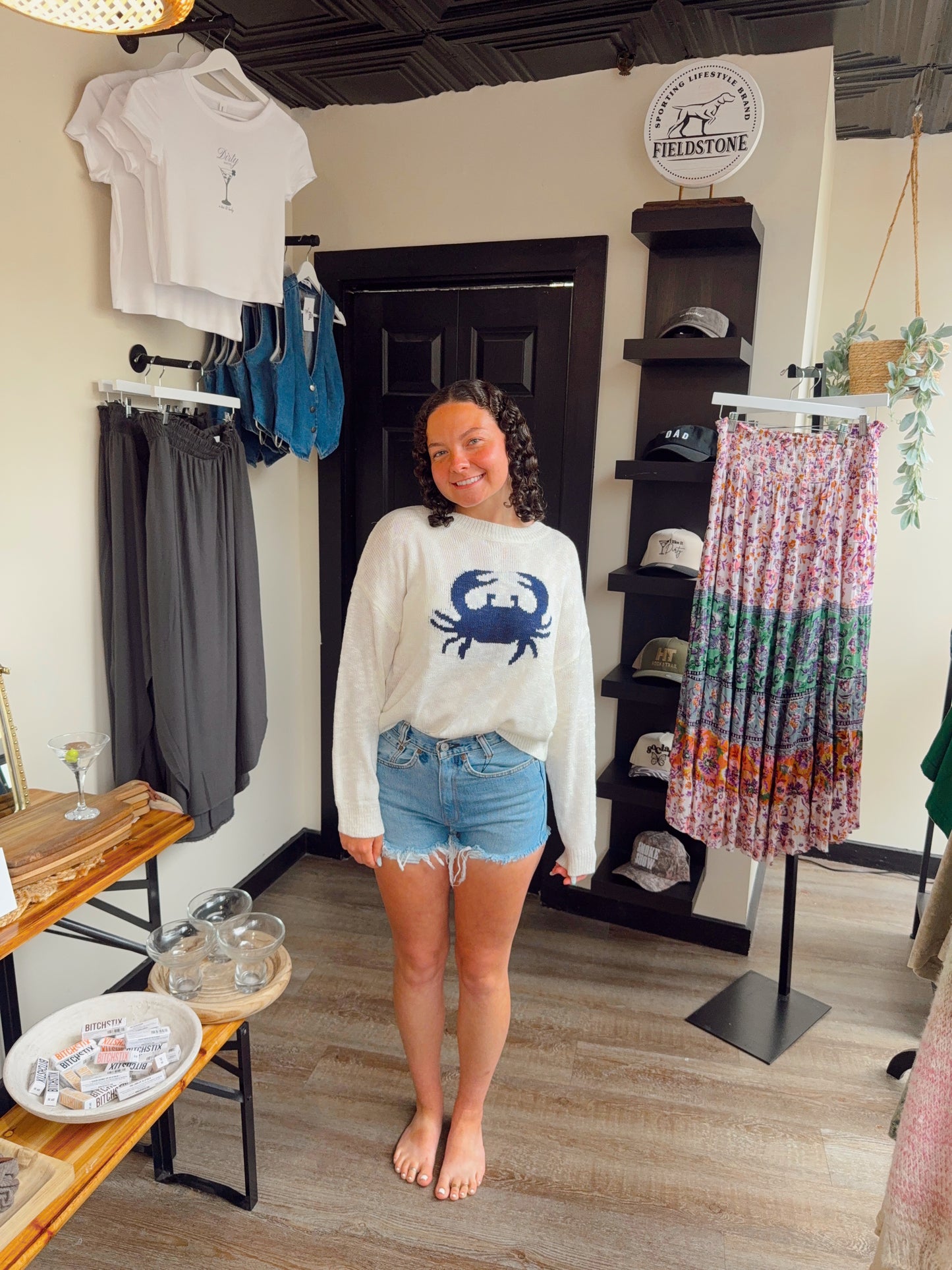 Blue Crab Sweater