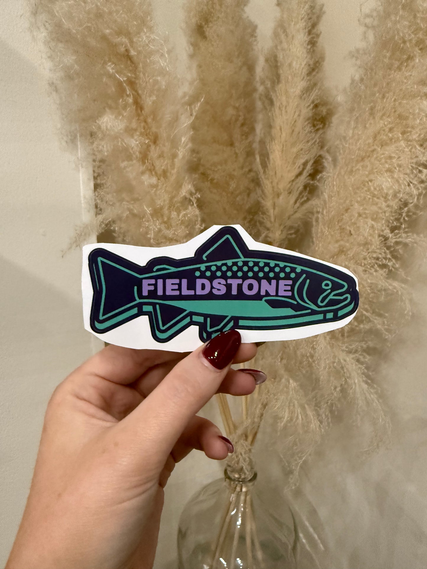 Fieldstone Blue Fish Sticker