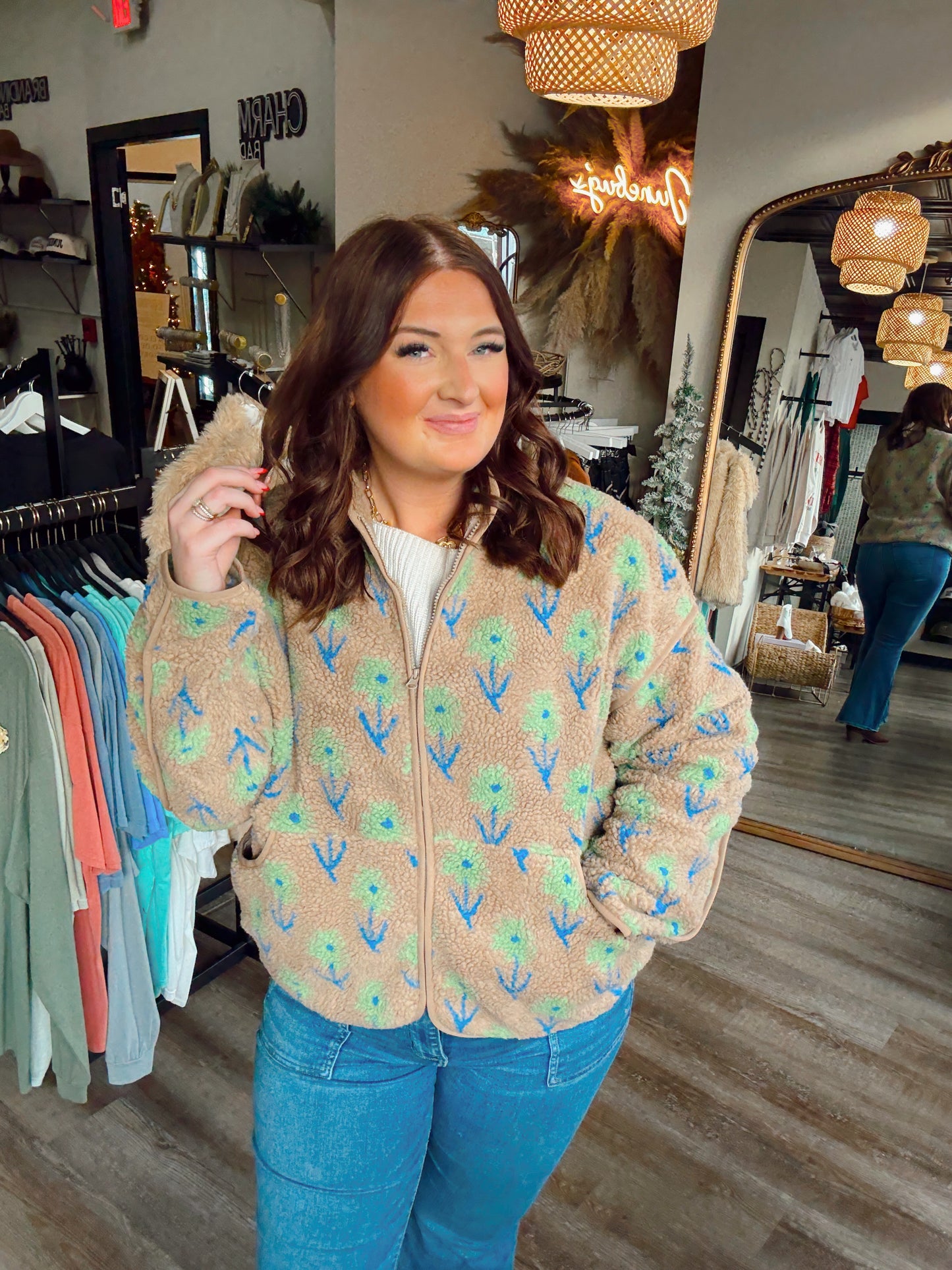 Floral Fleece Jacket