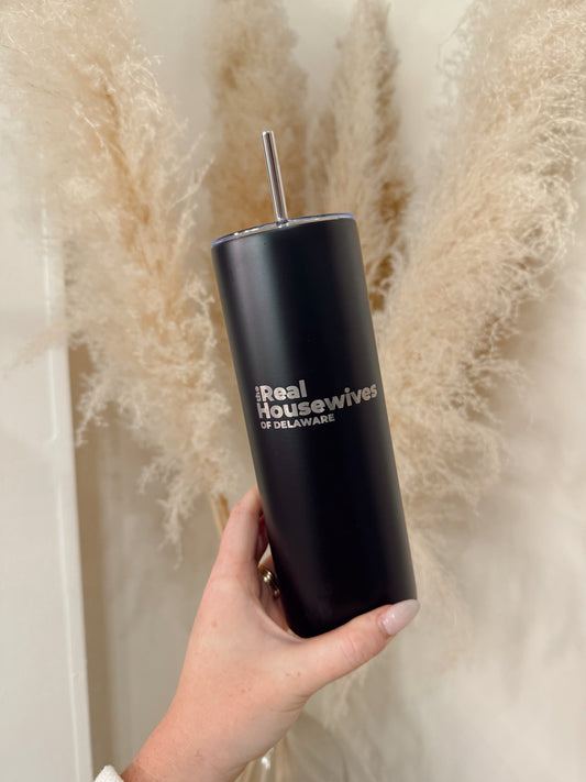Black Real Housewives Of Delaware Skinny Tumbler