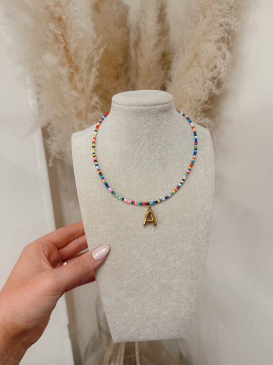 Initial Beaded Necklaces