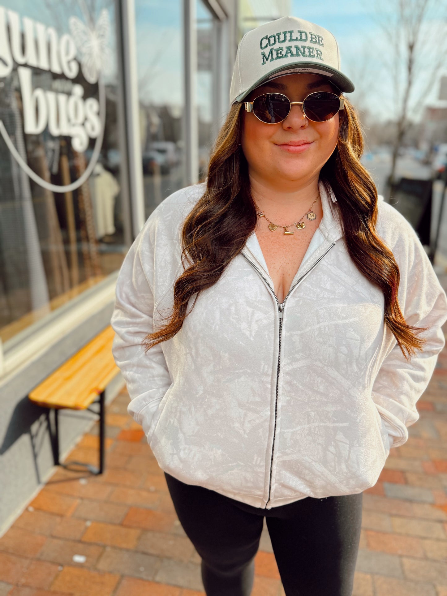 Fleece Camo Zip Up Jacket