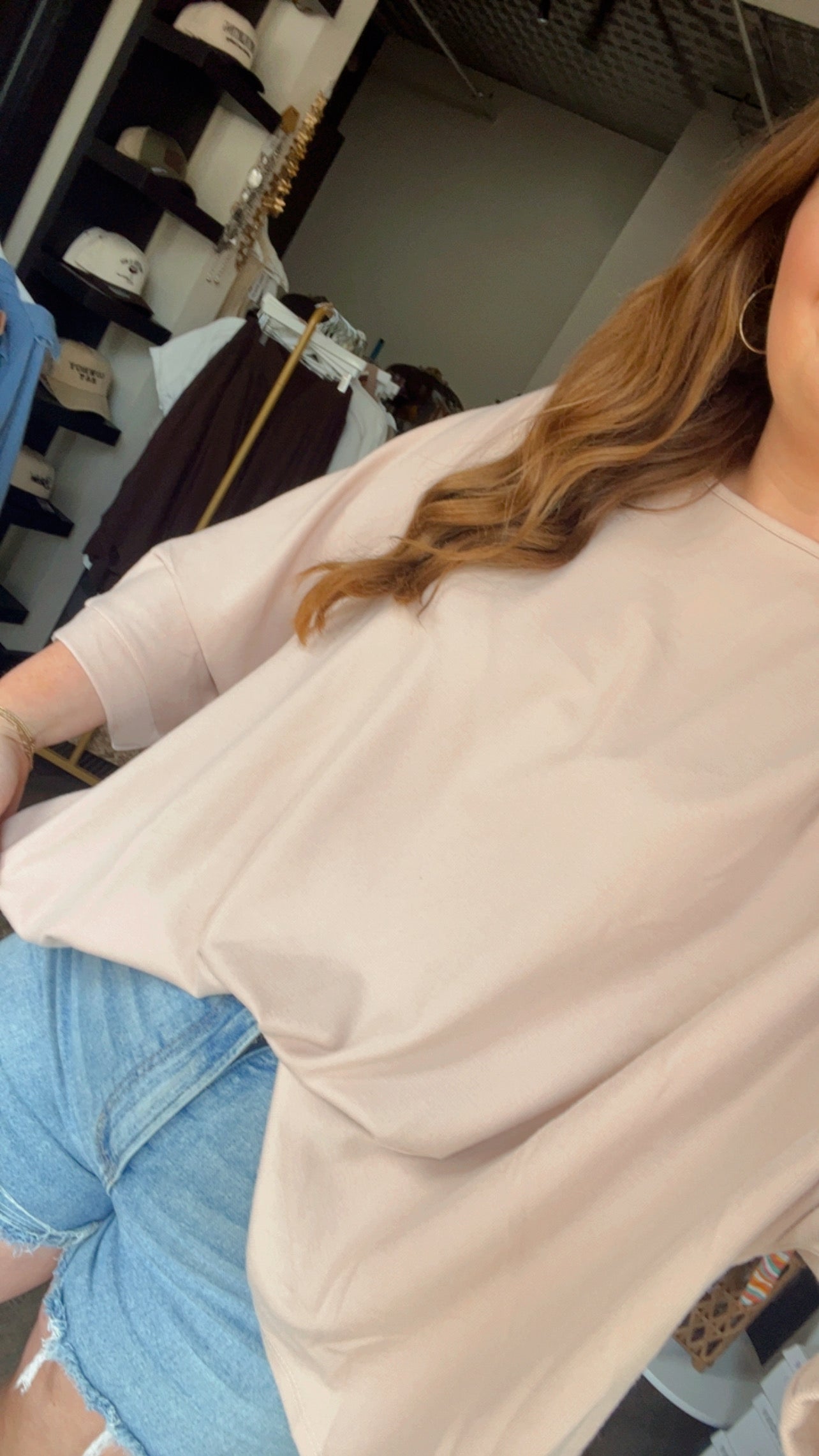 Beige Dolman Sleeve Top