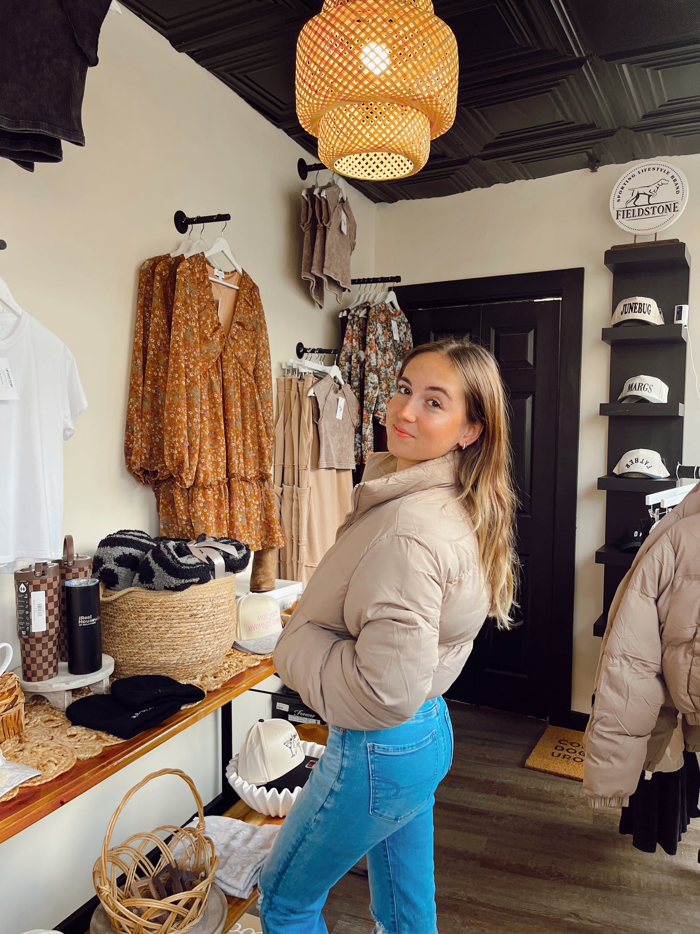 DOORBUSTER Taupe Puffer Jacket