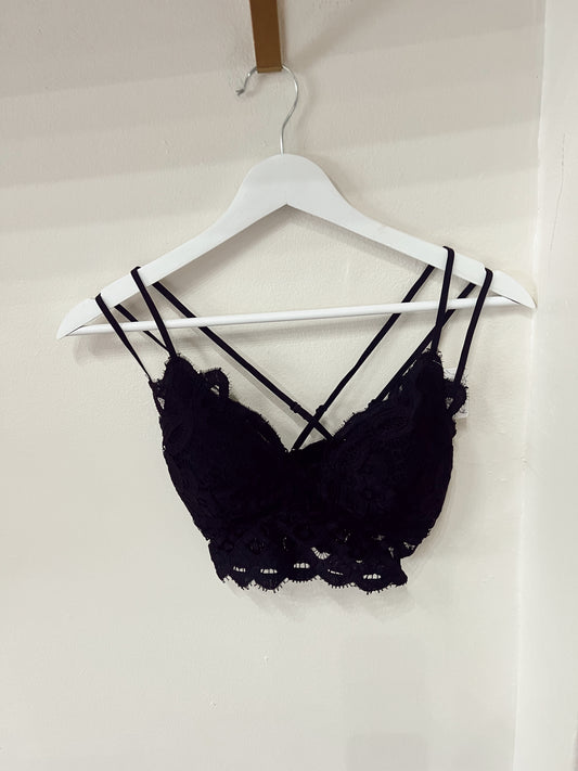 Lily Lace Bralette Black