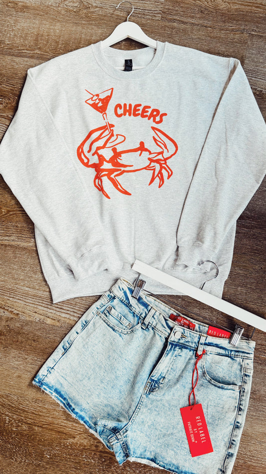 Coastal Crab Cheers Sweatshirt