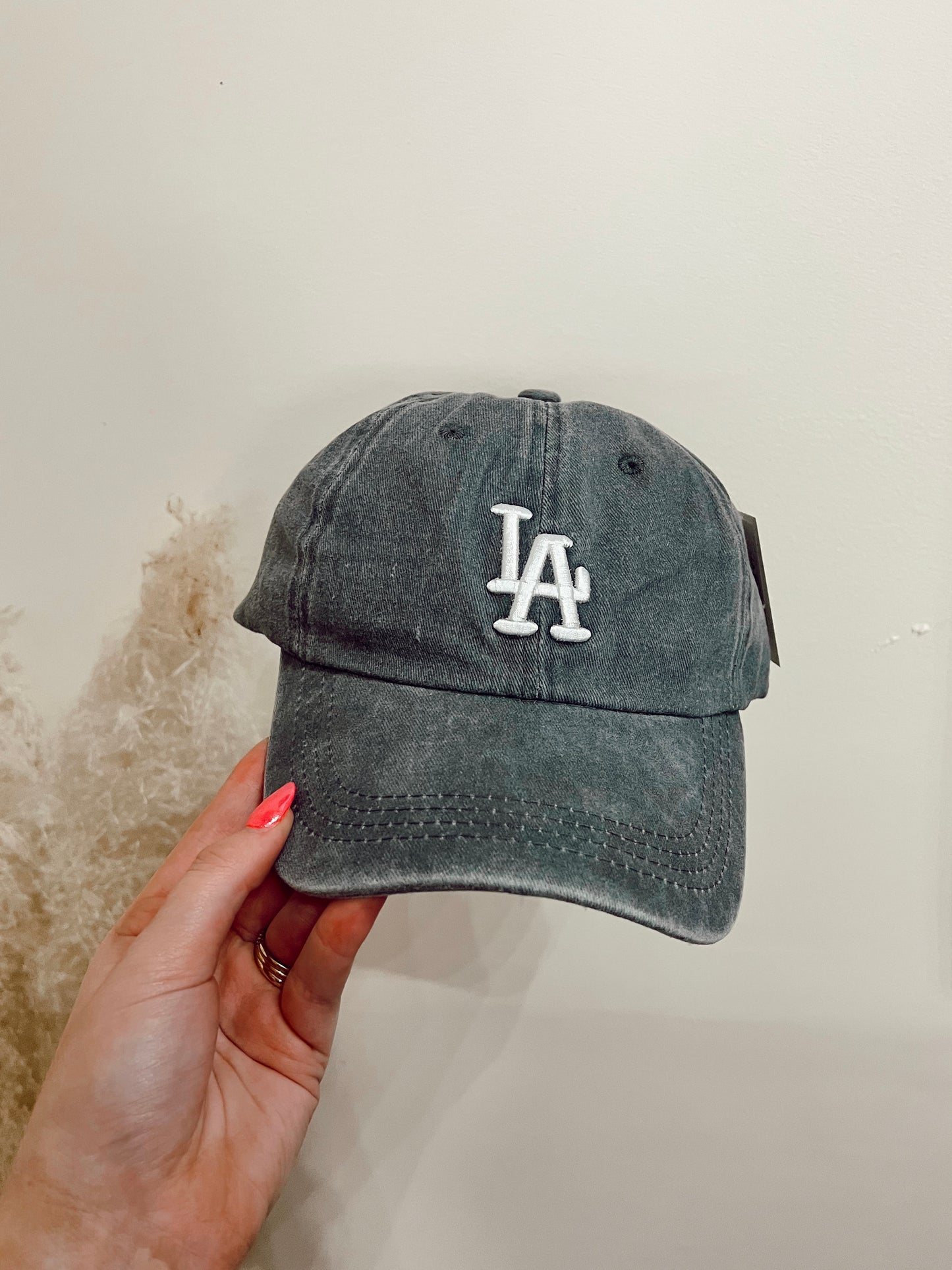 Gray LA Hat