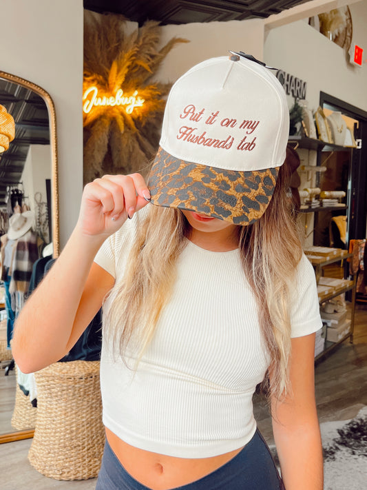 Leopard Put It On My Husbands Tab Hat