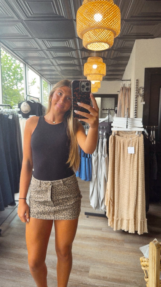 Leopard Lady Mini Skirt
