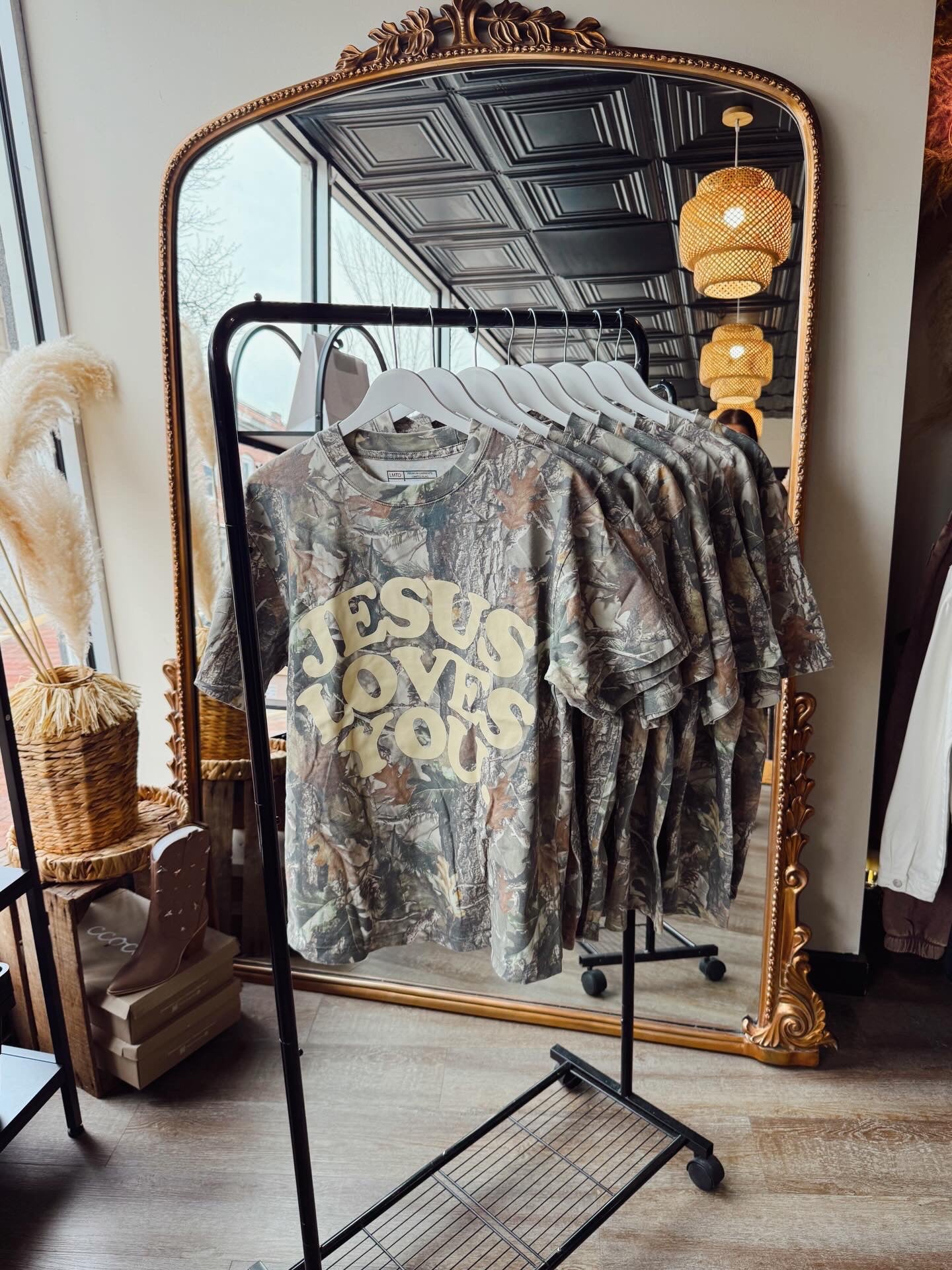 Camo Jesus Loves You Tee