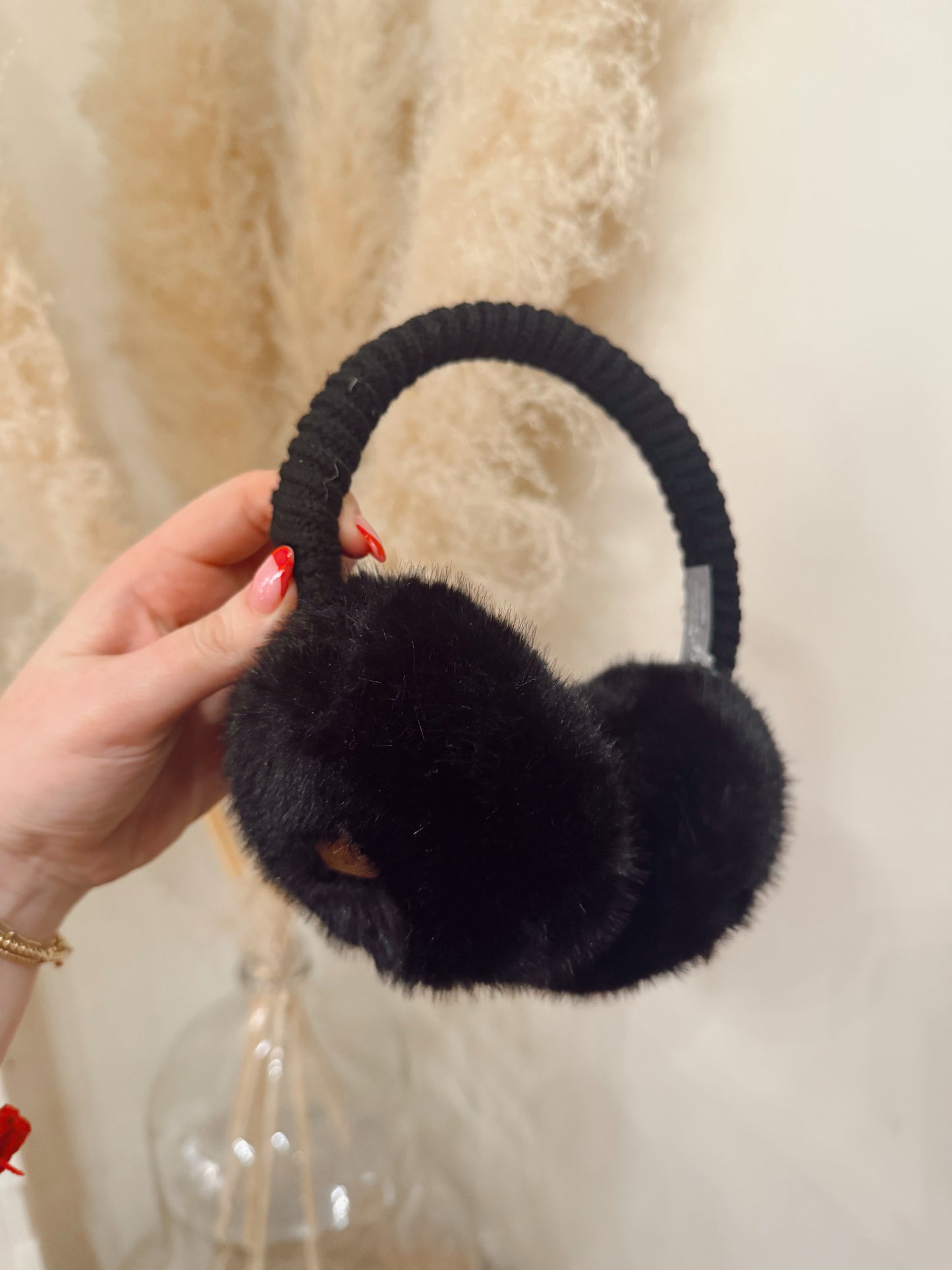 Black Knit Ear Muffs
