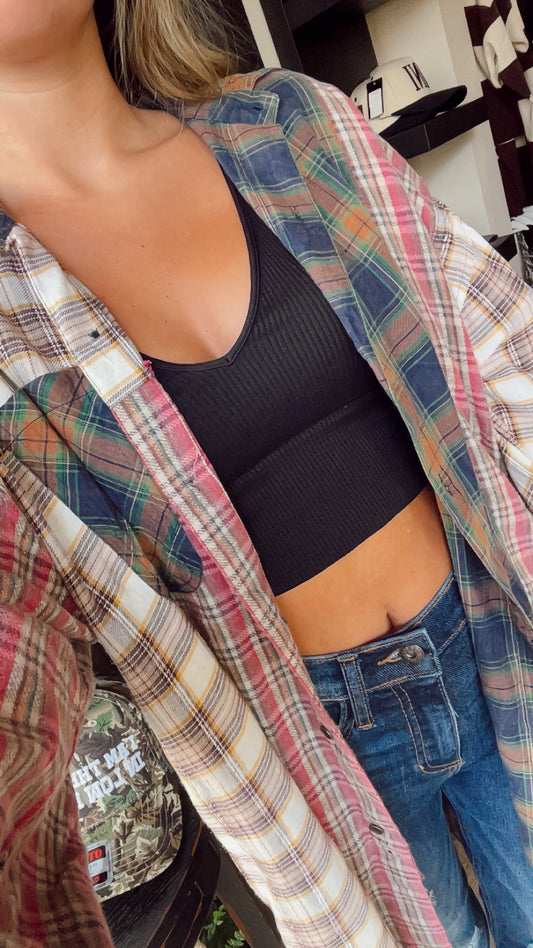 Apple Picking Patchwork Flannel
