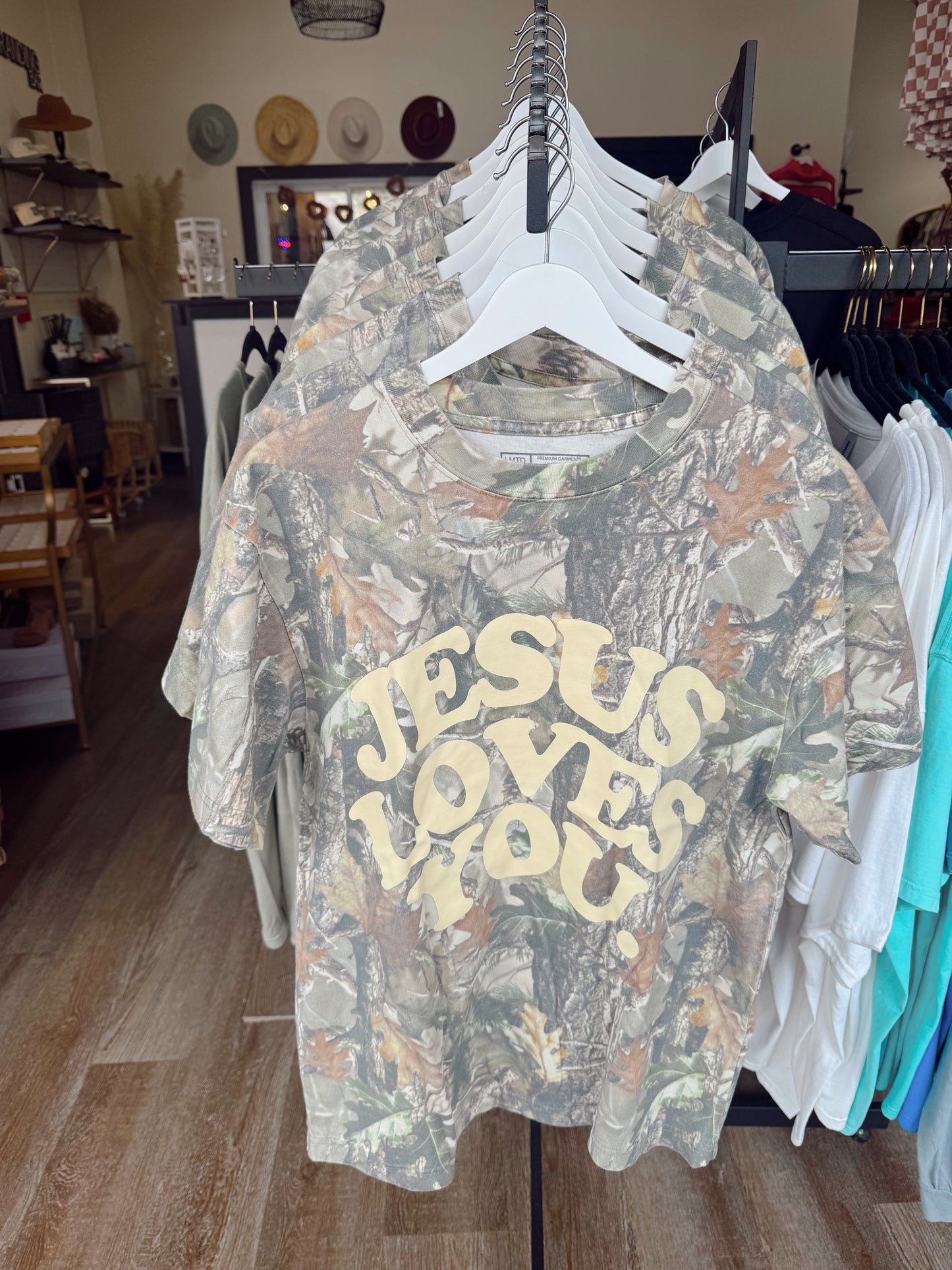 Camo Jesus Loves You Tee