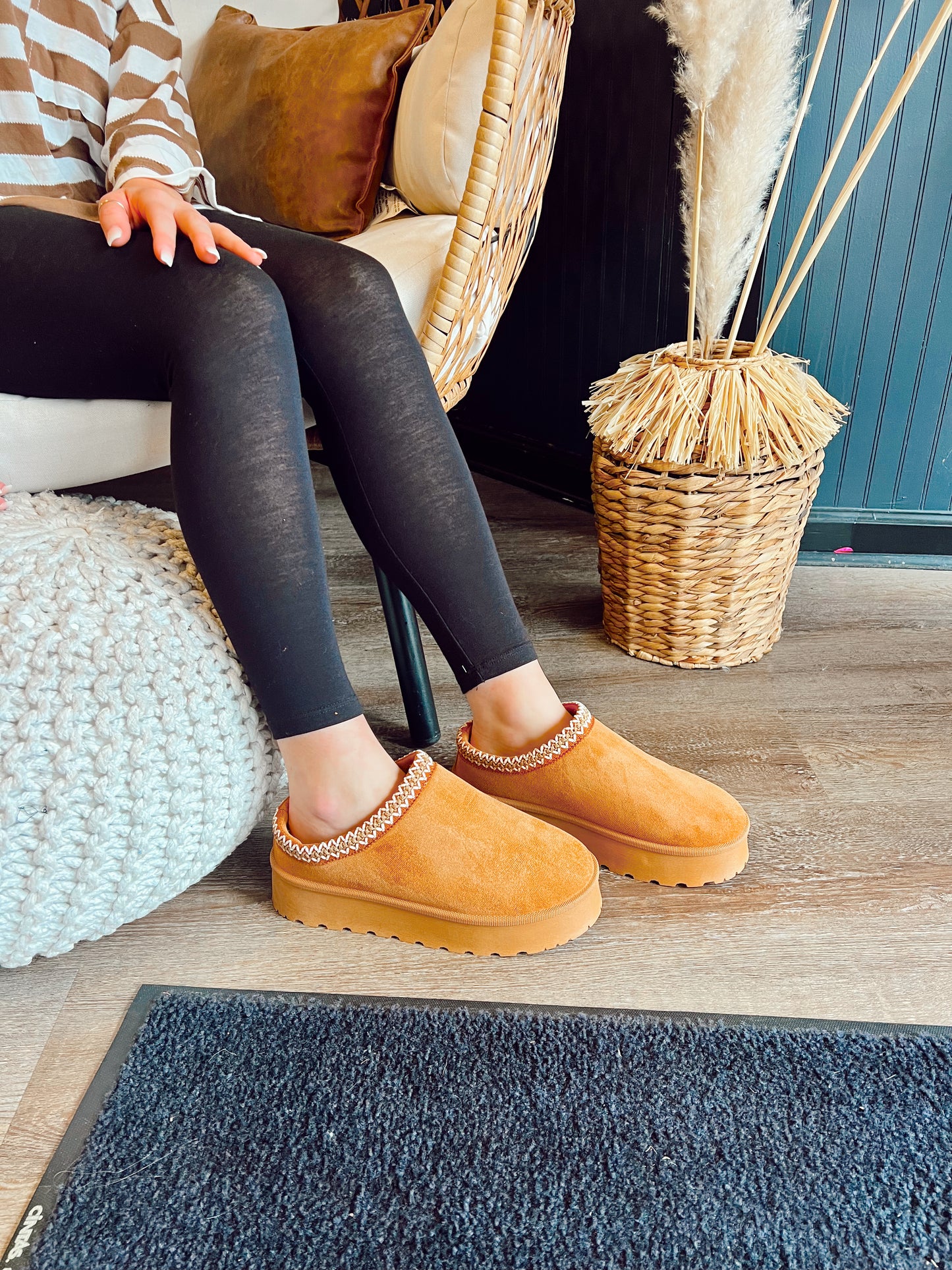 Pumpkin Platform Slippers