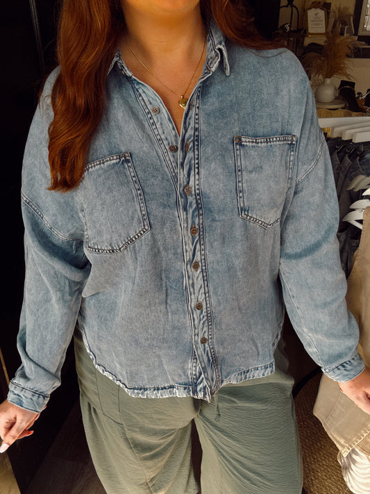 Seasons Change Denim Button Down