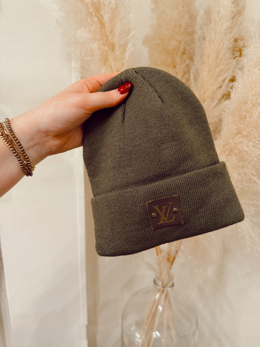Upcycled LV Beanie