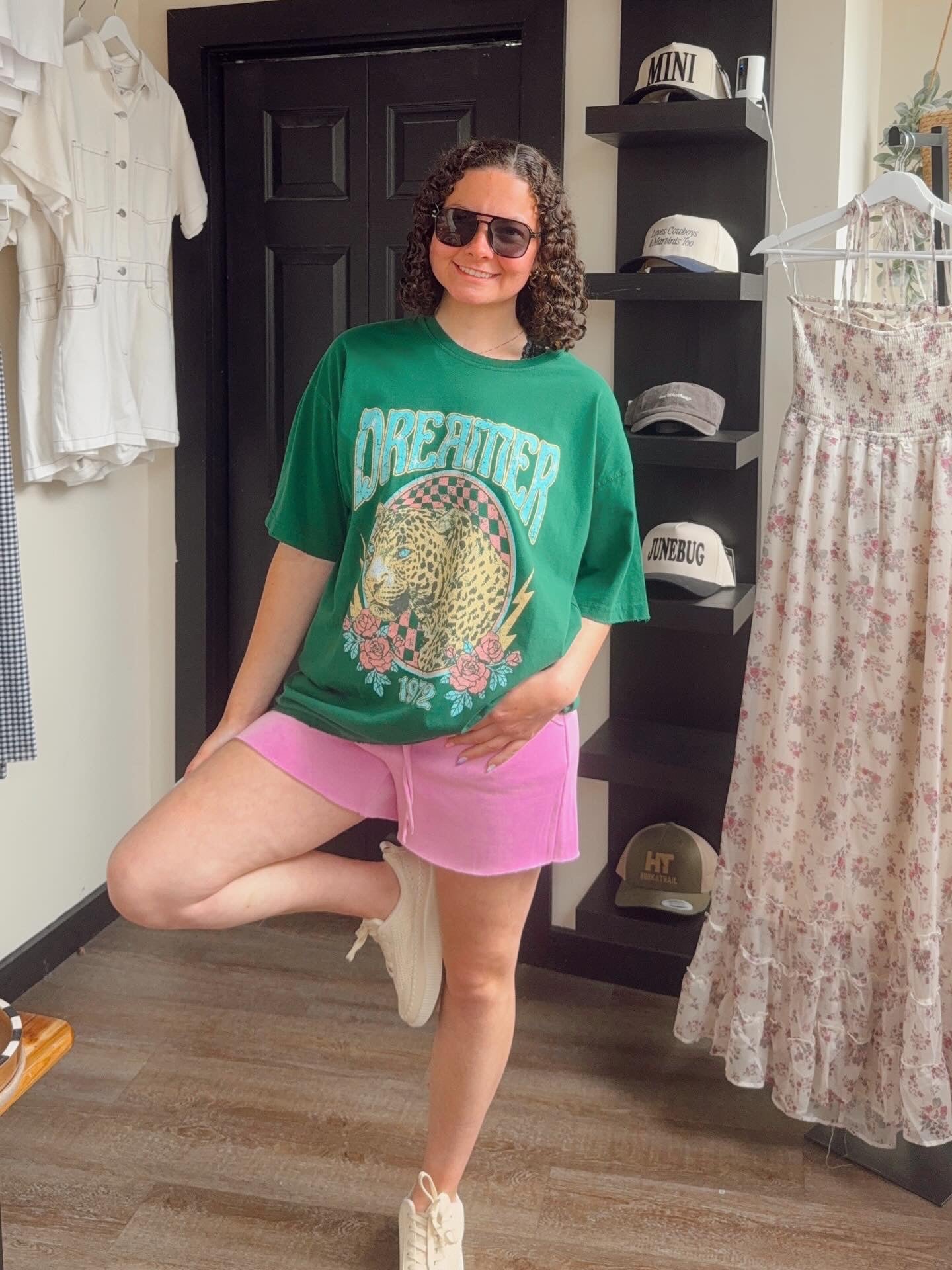 Kelly Green Dreamer Graphic Tee