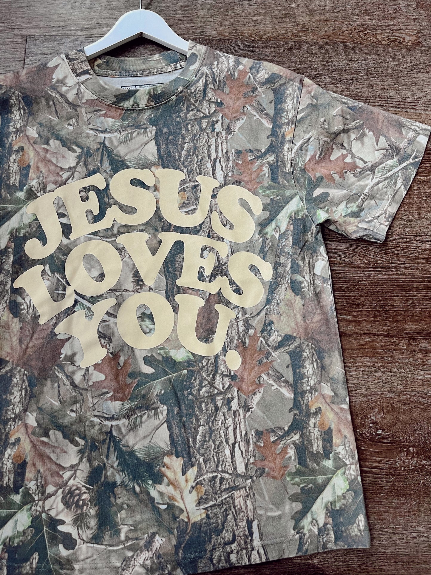 Camo Jesus Loves You Tee