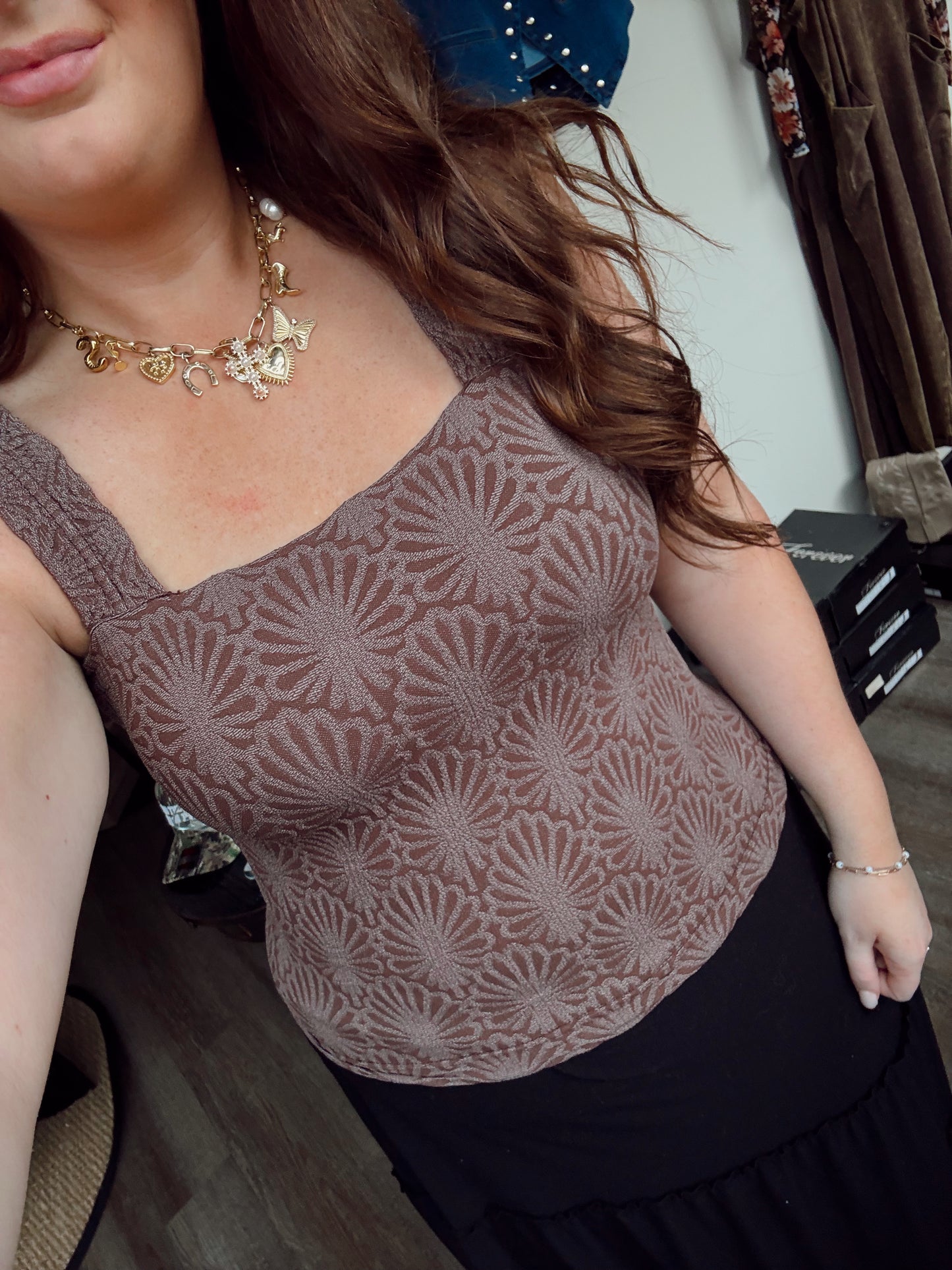 Cinnamon Lace Top