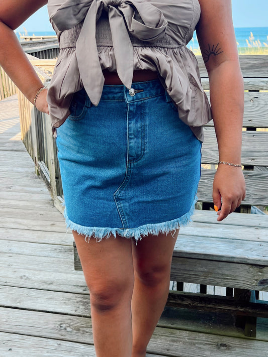 High Tide Denim Skirt