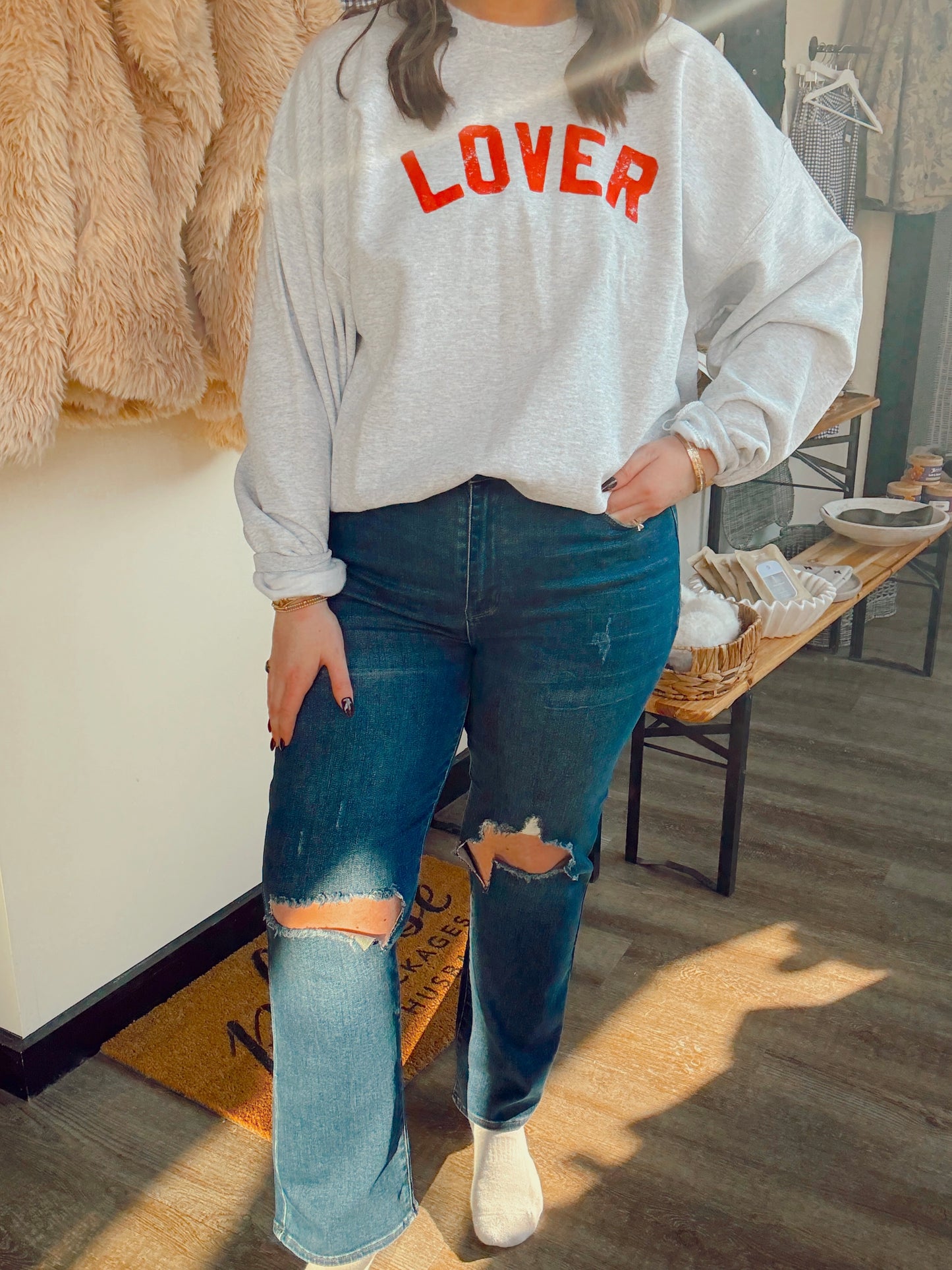 Judy Blue HW Ripped Knee Dad Jean