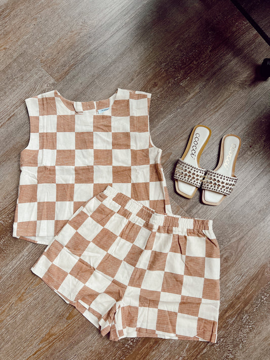 Coastal Cutie Checkered Shorts