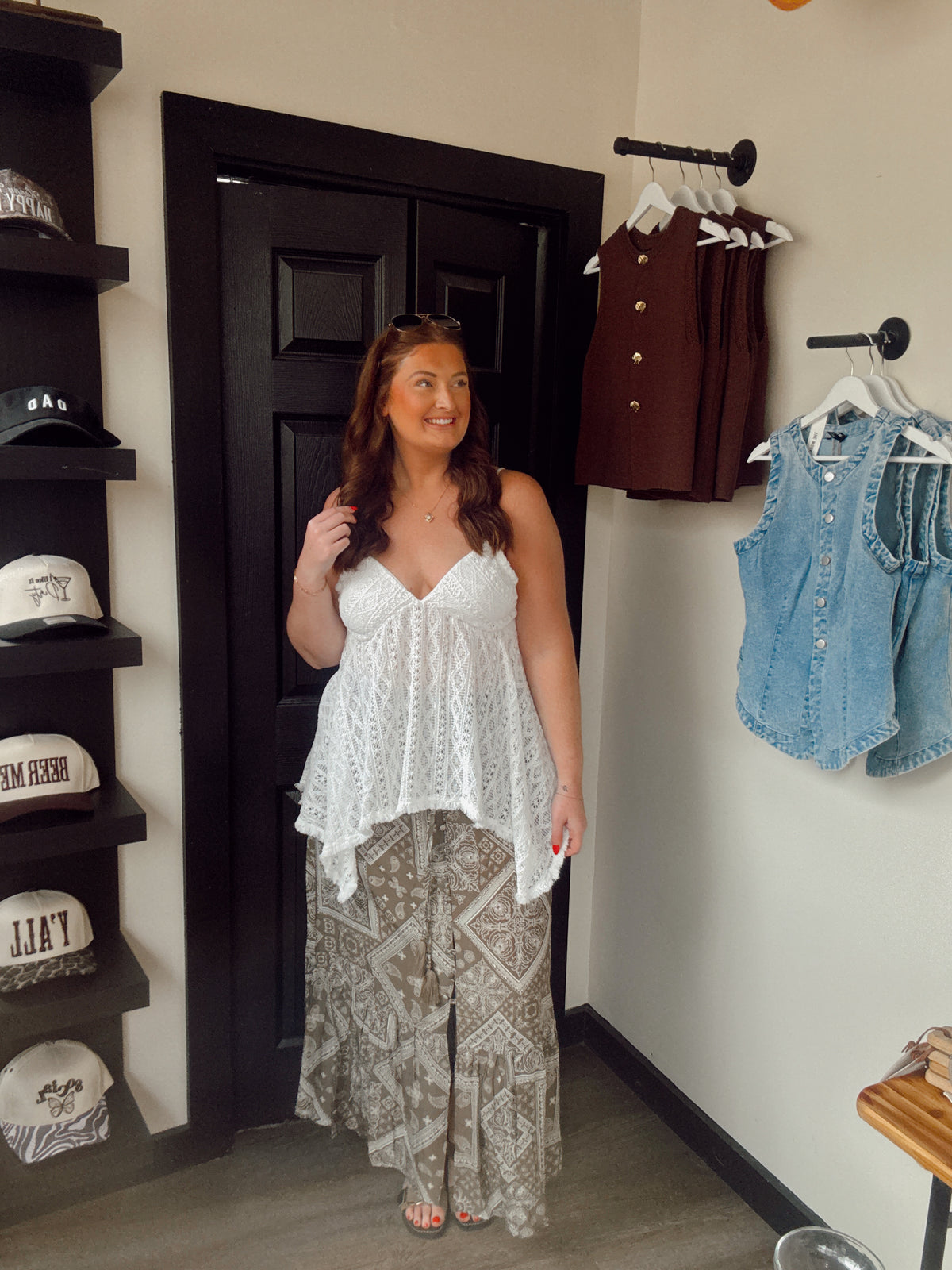 Brown Boho Maxi Skirt
