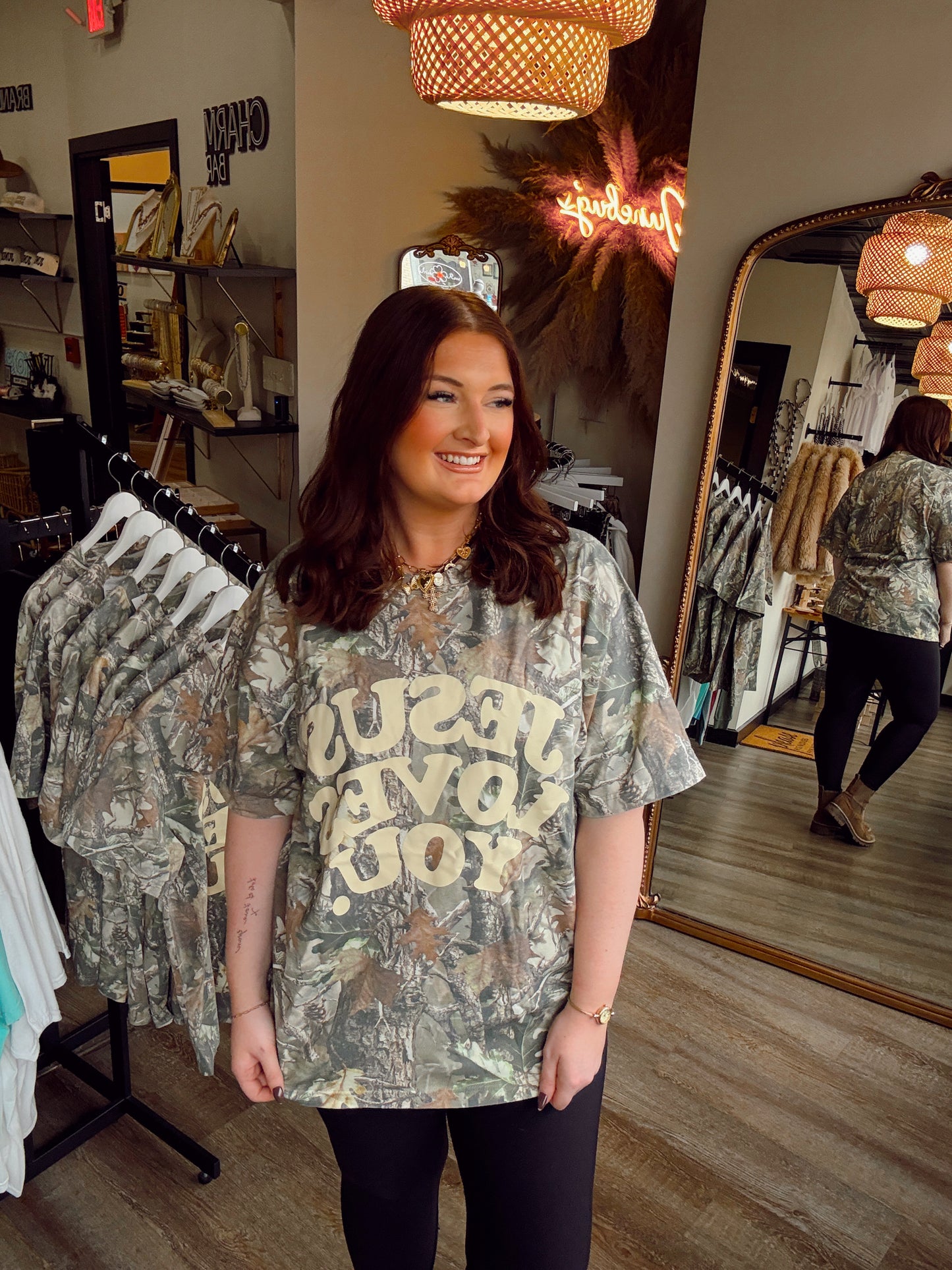 Camo Jesus Loves You Tee