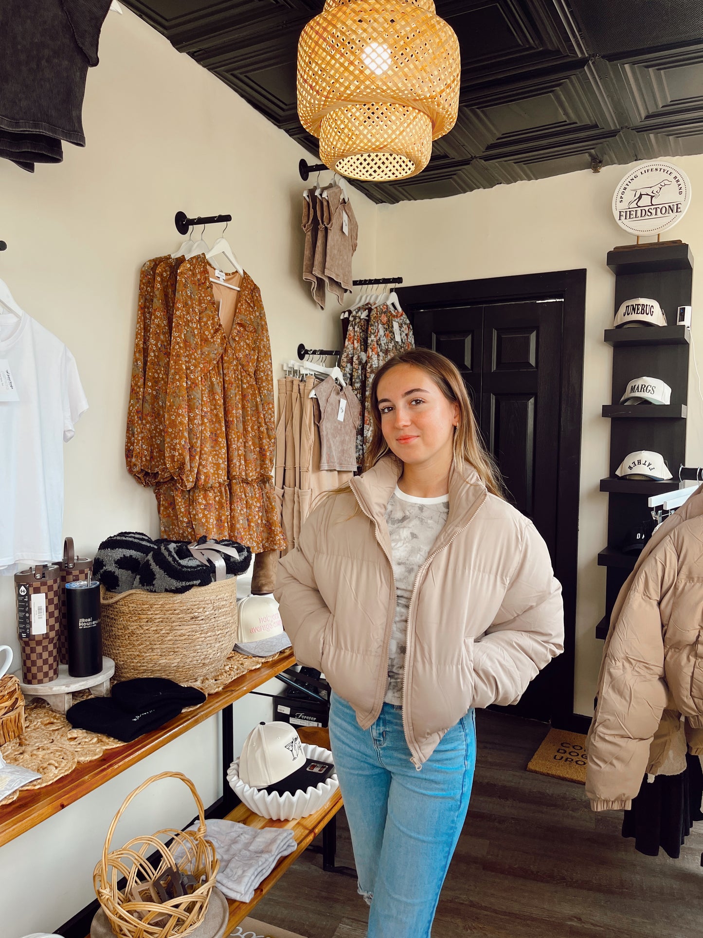 DOORBUSTER Taupe Puffer Jacket