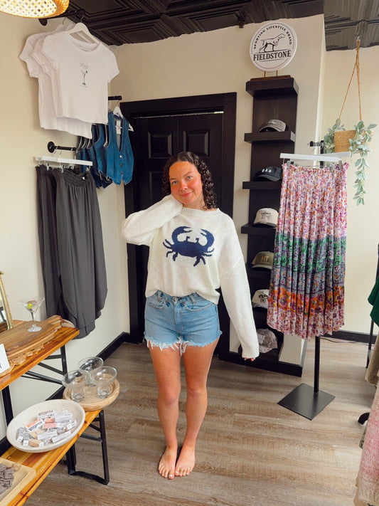 Blue Crab Sweater