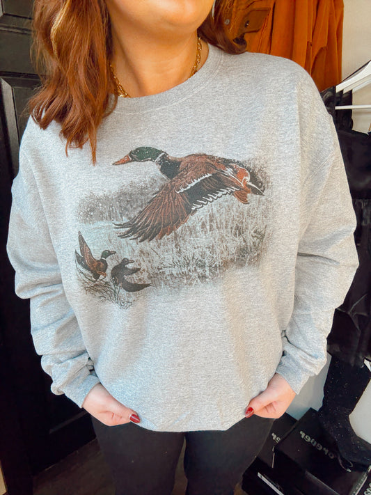 Retro Duck Scene Sweatshirt