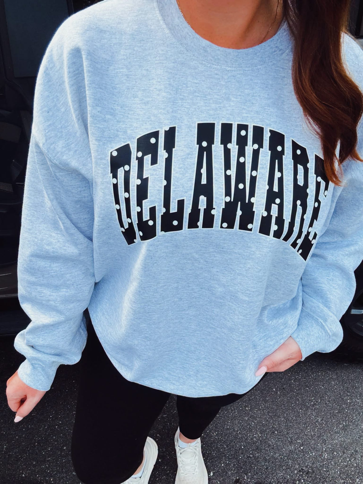 Delaware Black Polka Dot Sweatshirt