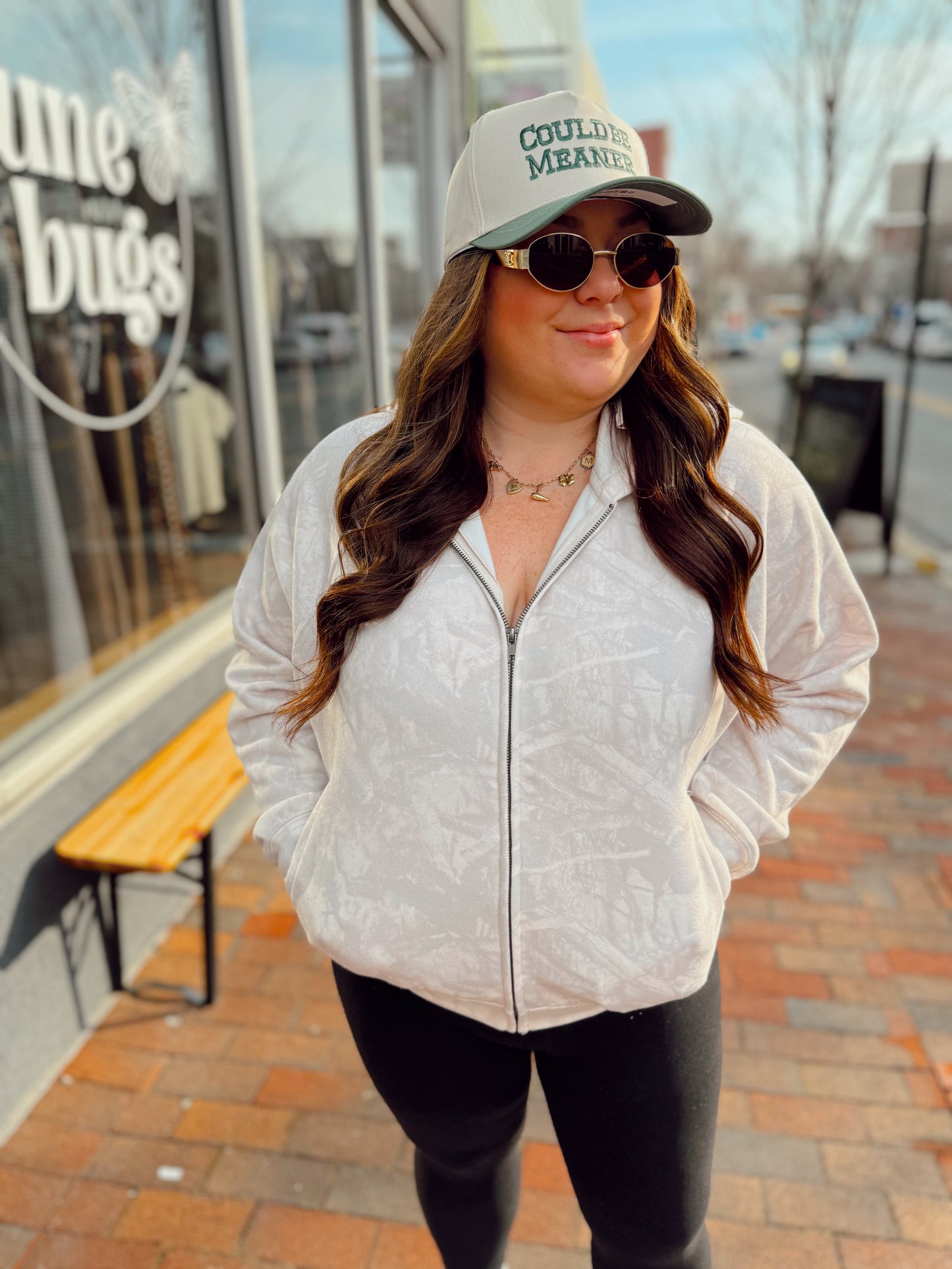 Fleece Camo Zip Up Jacket