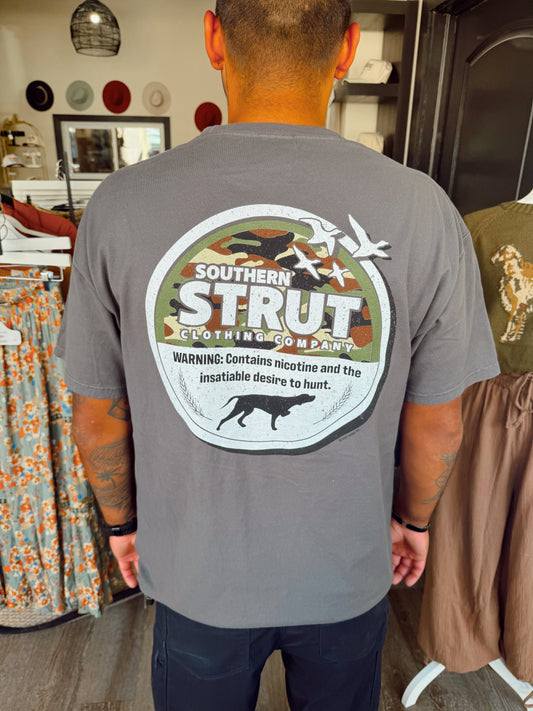 Hunting Tin Warning Label Tee