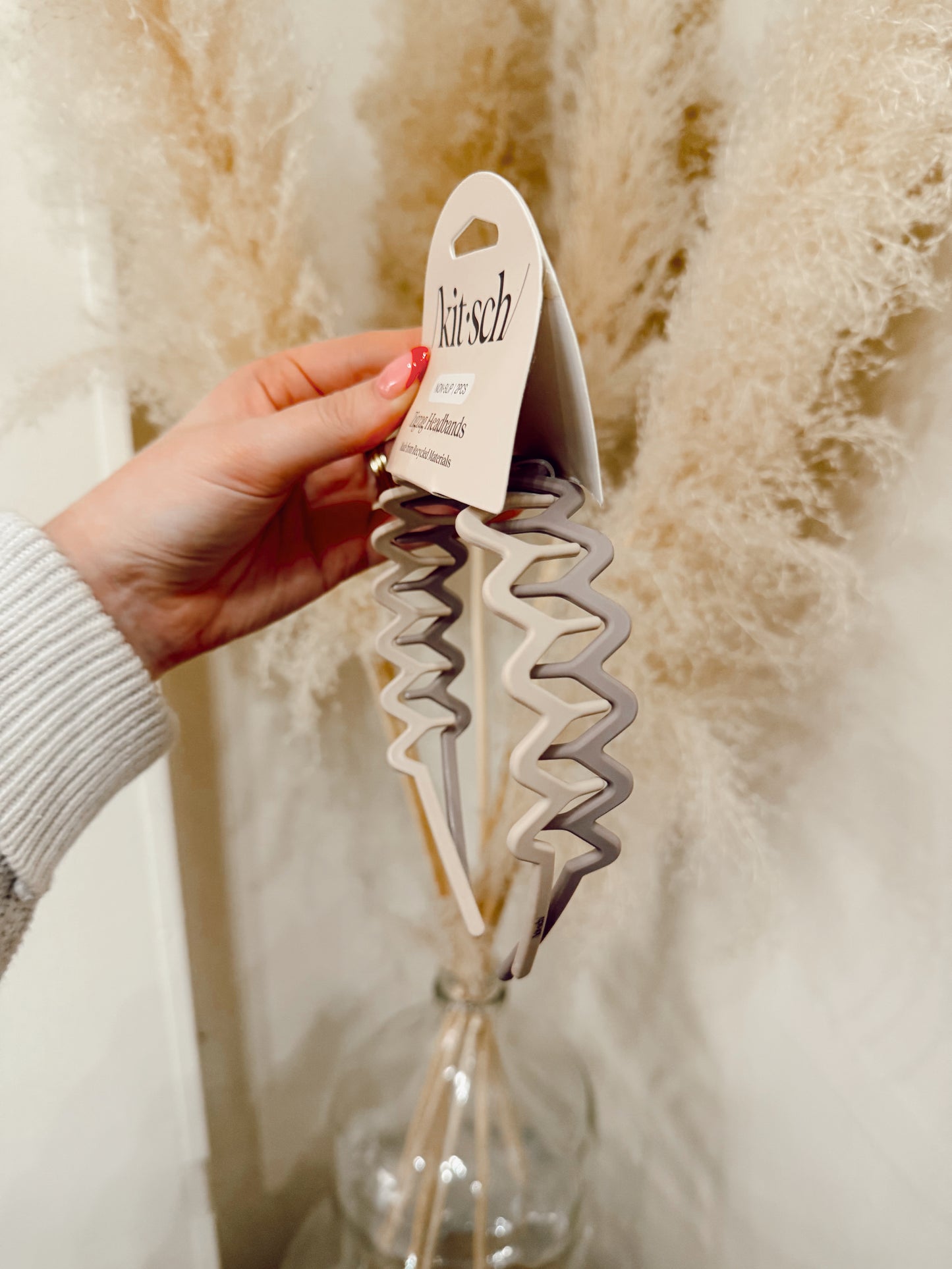 Kitsch Natural 2 Pack Zig Zag Headbands