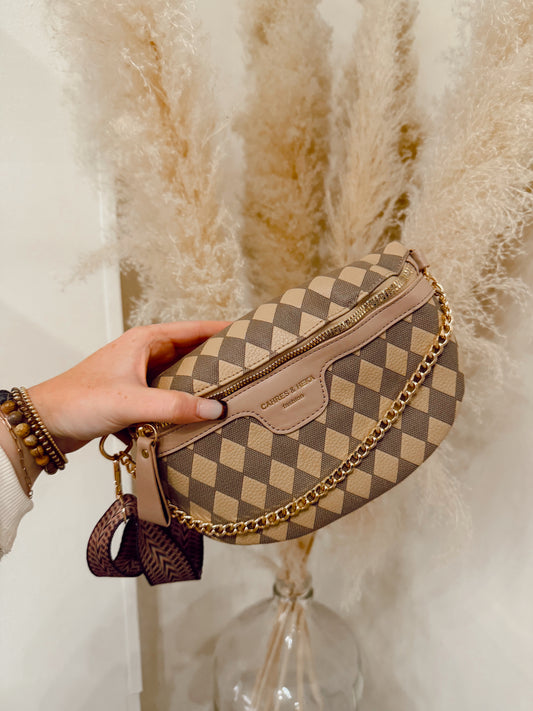 Brown Everyday Checkered Bag