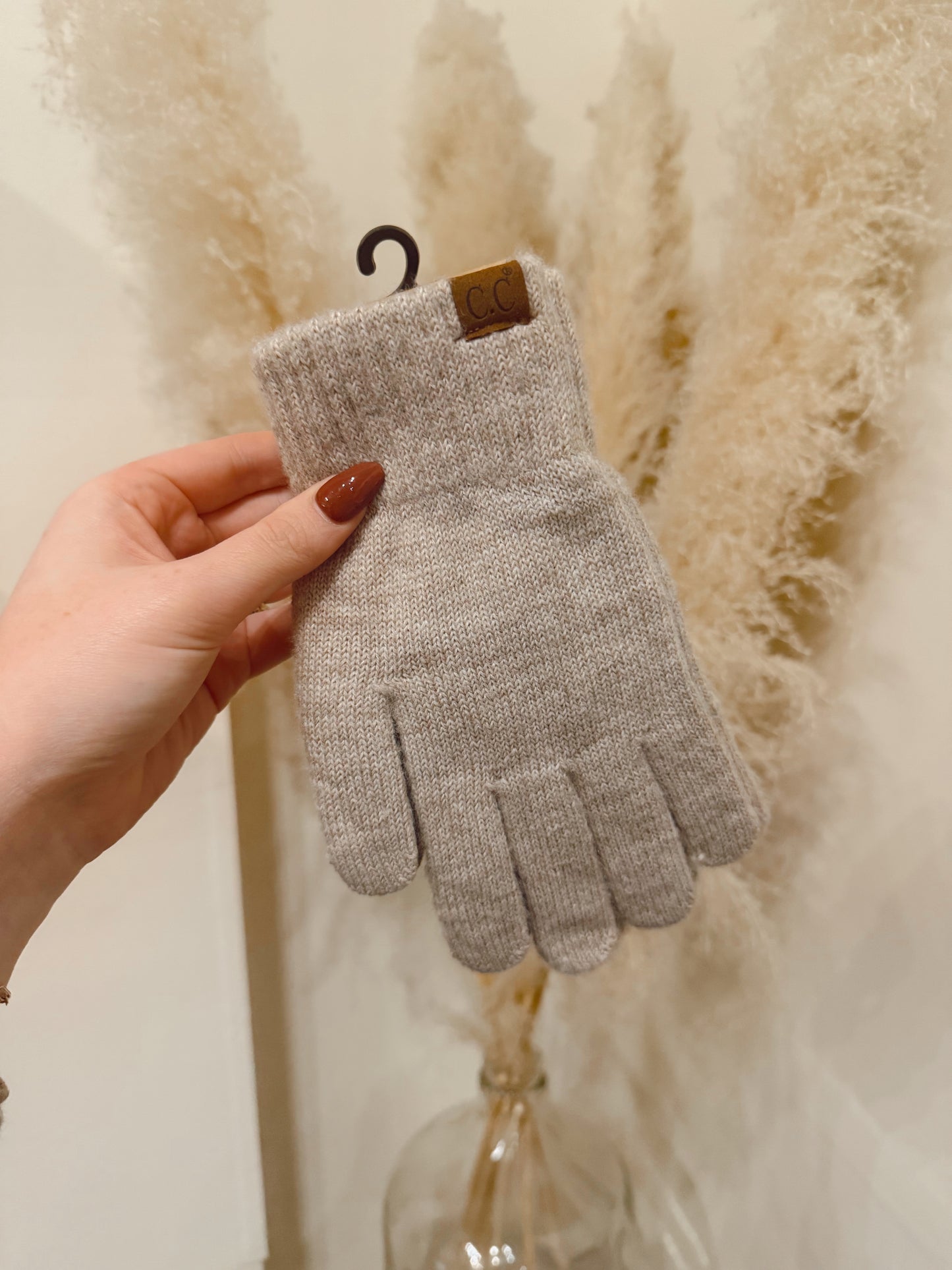 DOORBUSTER Beige Knit Gloves