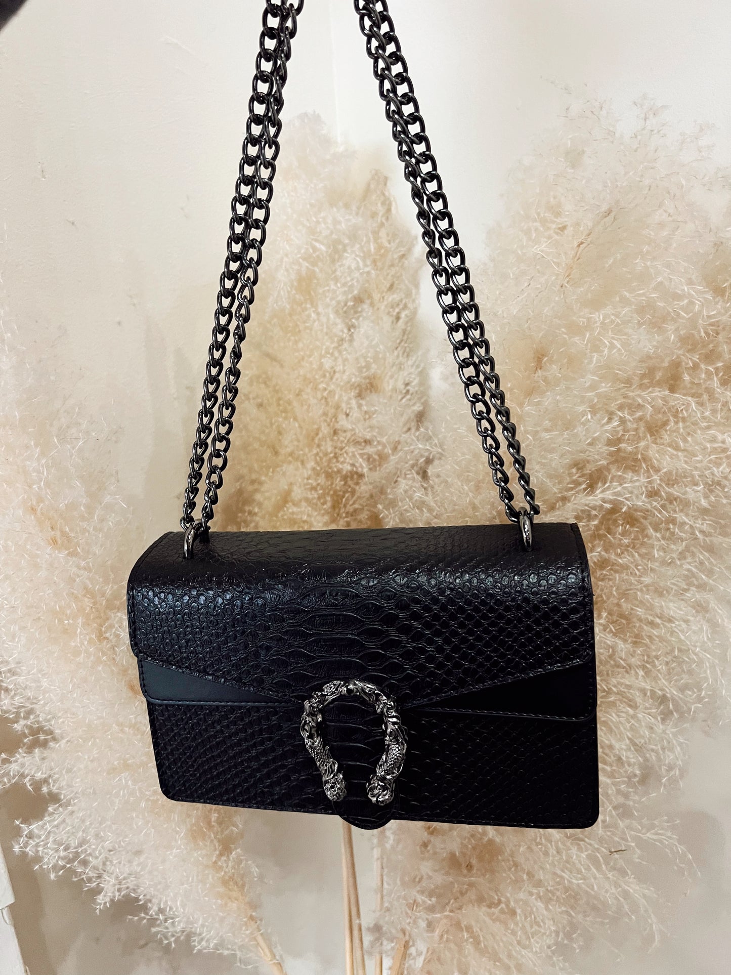 Black Snakeskin Purse