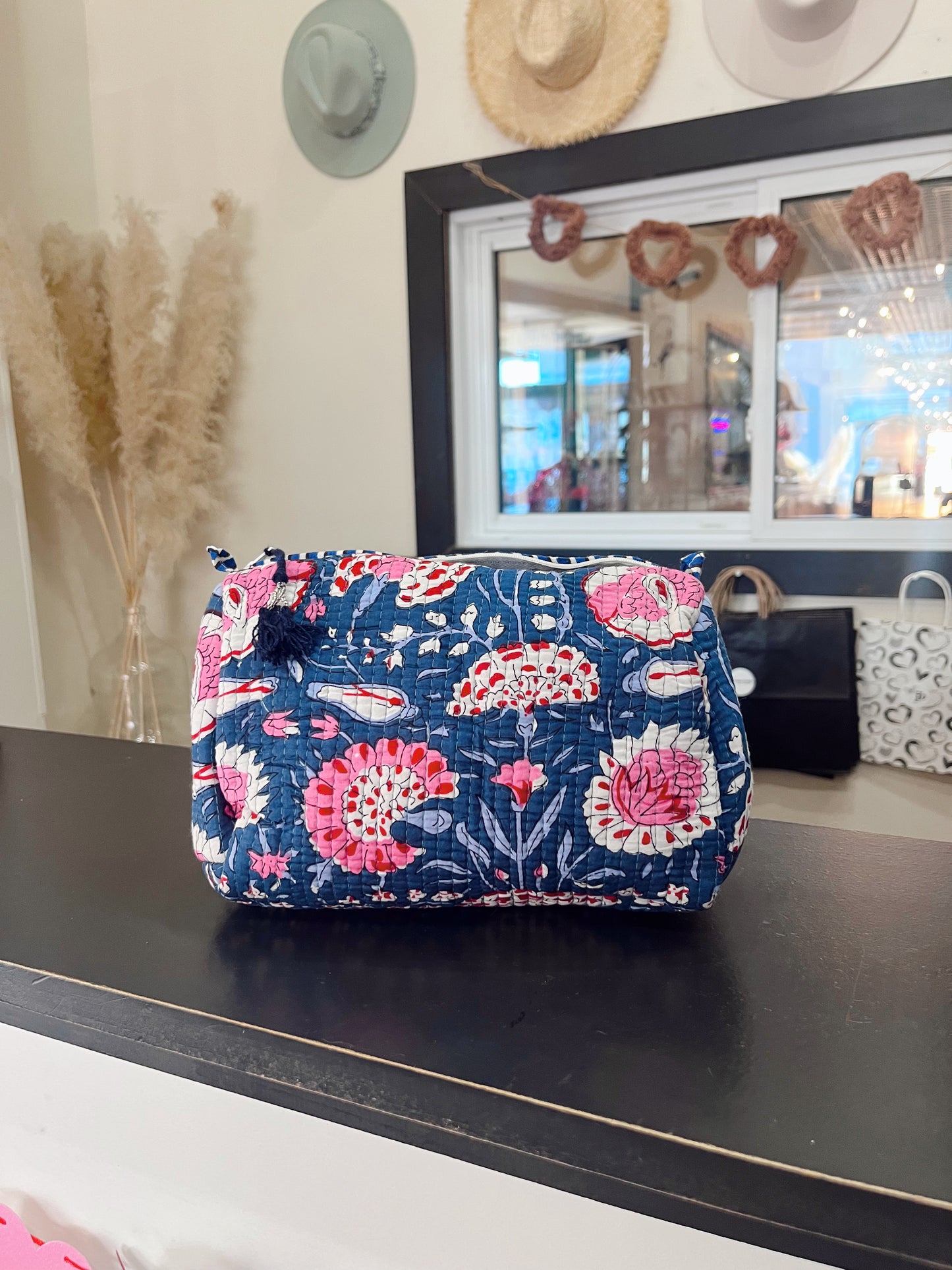 Navy Petal Toiletry Bag Set (3)
