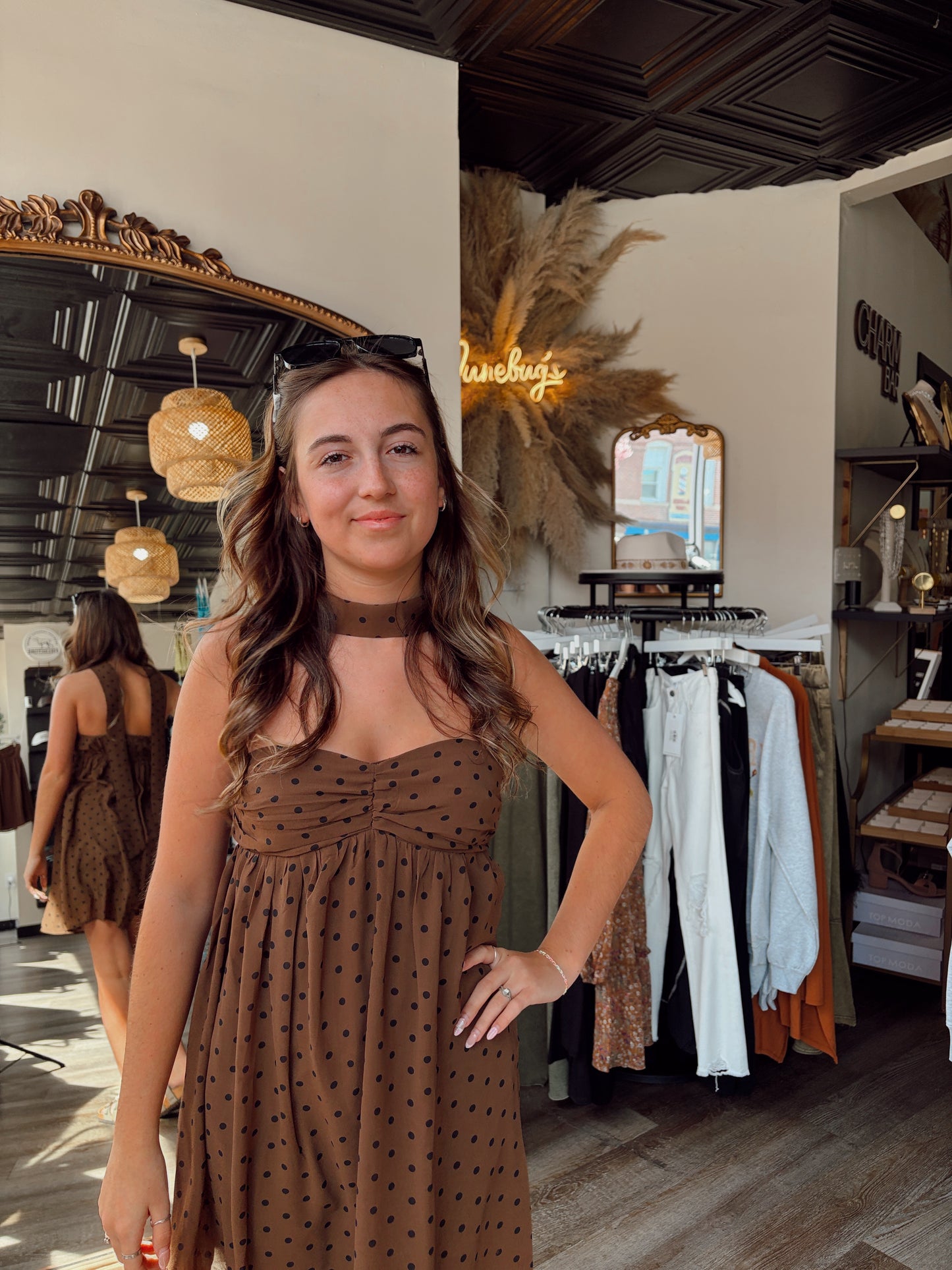 Espresso Dot Babydoll Dress