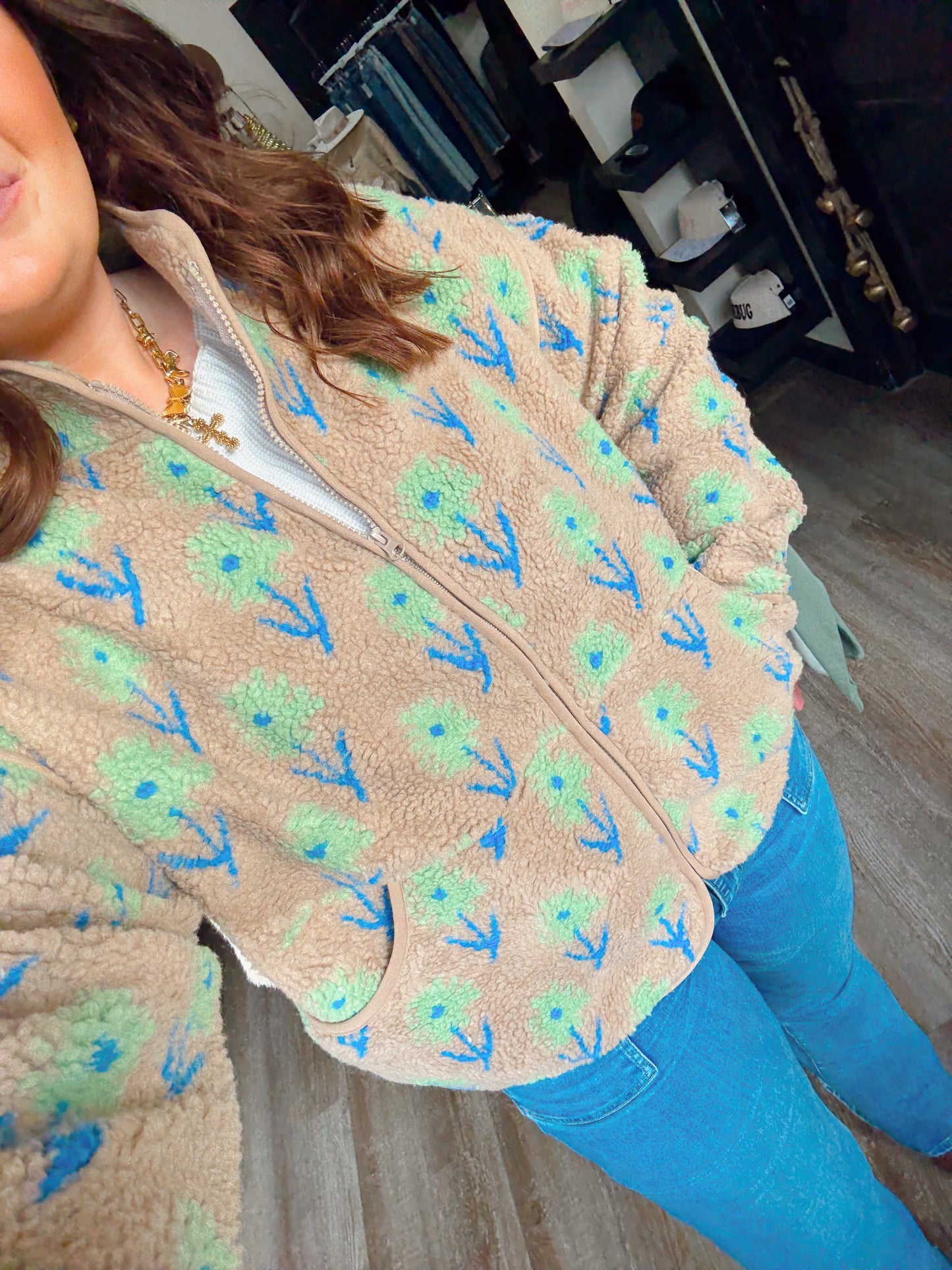 Floral Fleece Jacket