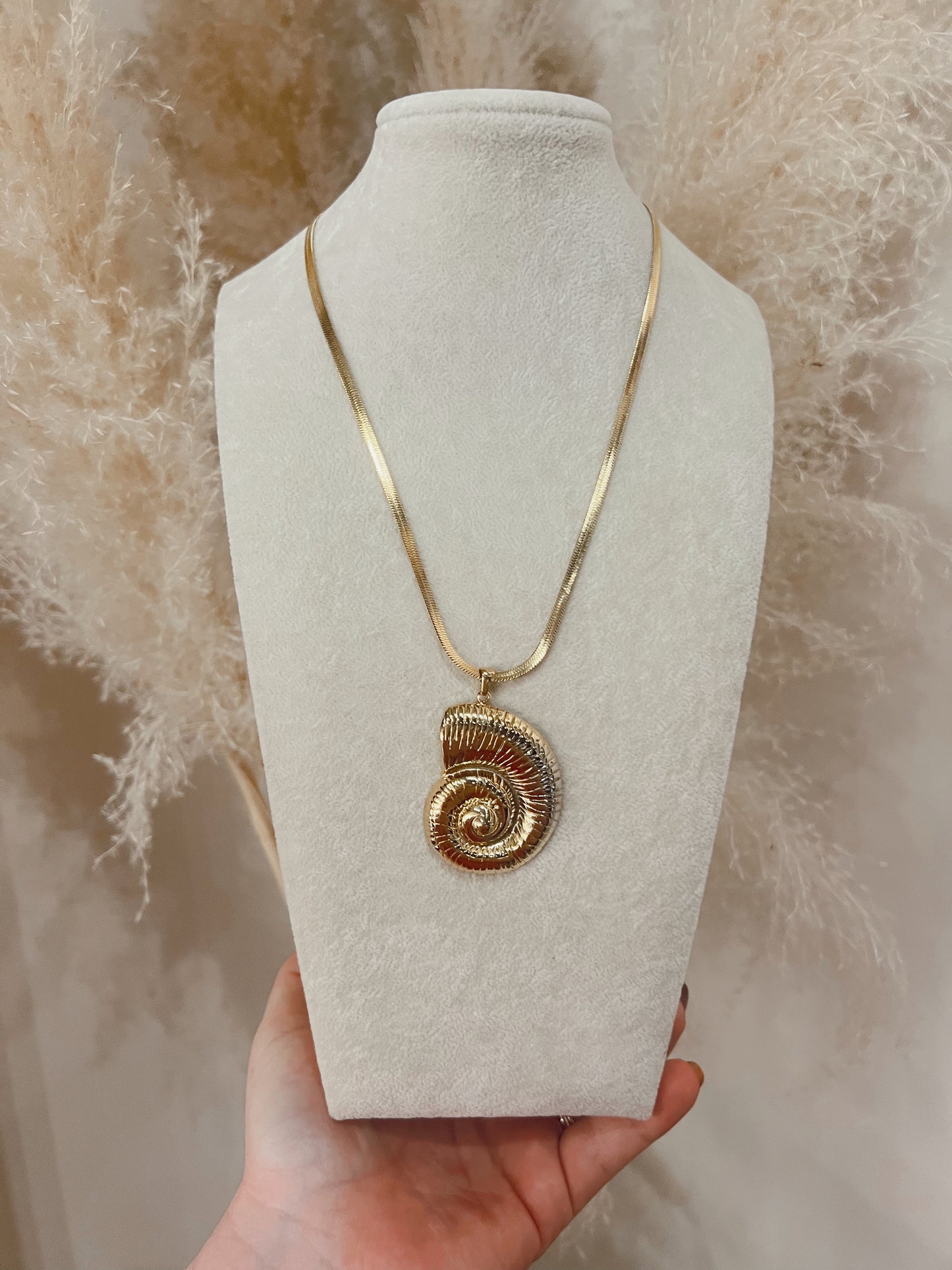 Coastal Conch Gold Plated Necklace