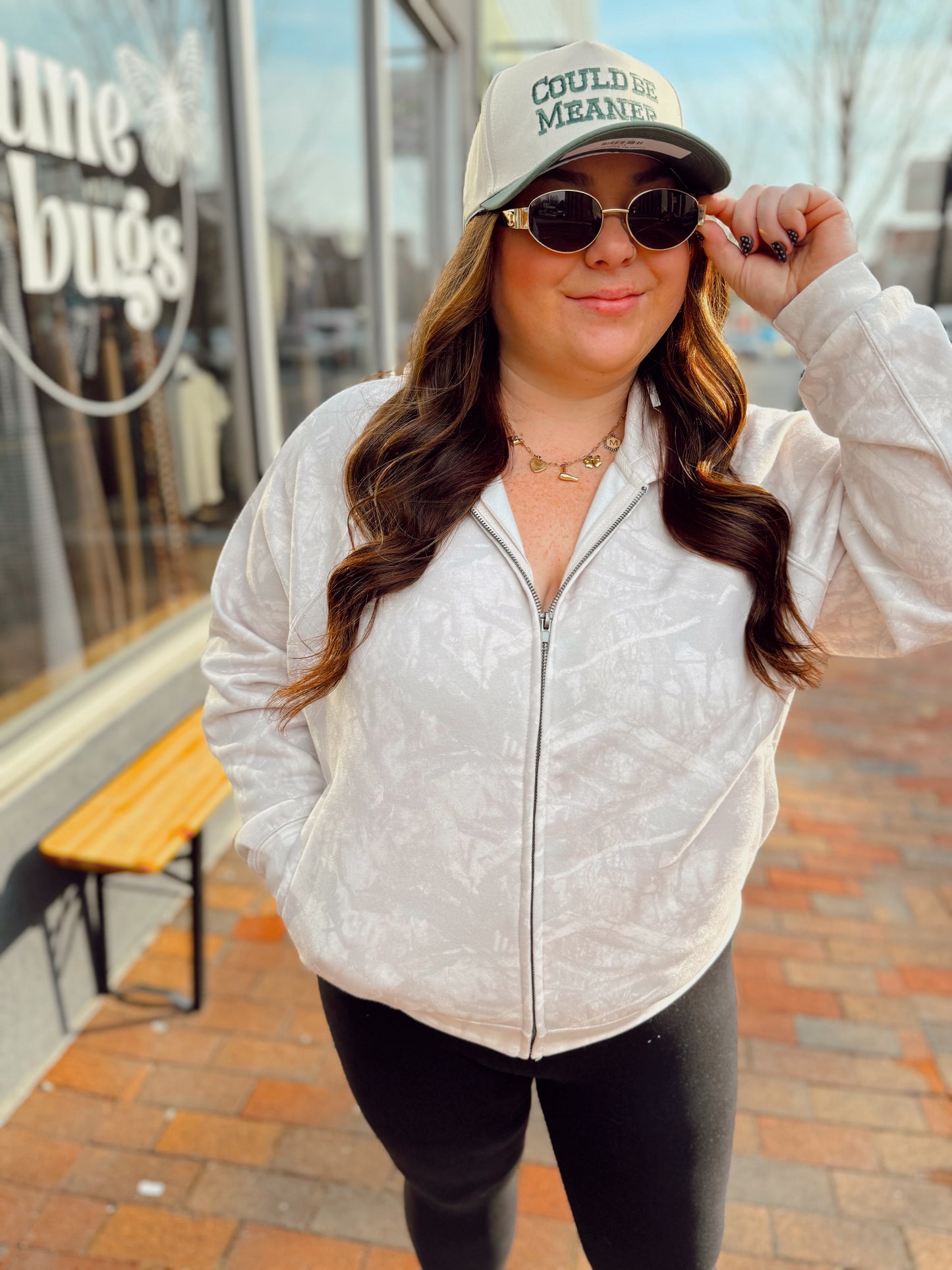 Fleece Camo Zip Up Jacket